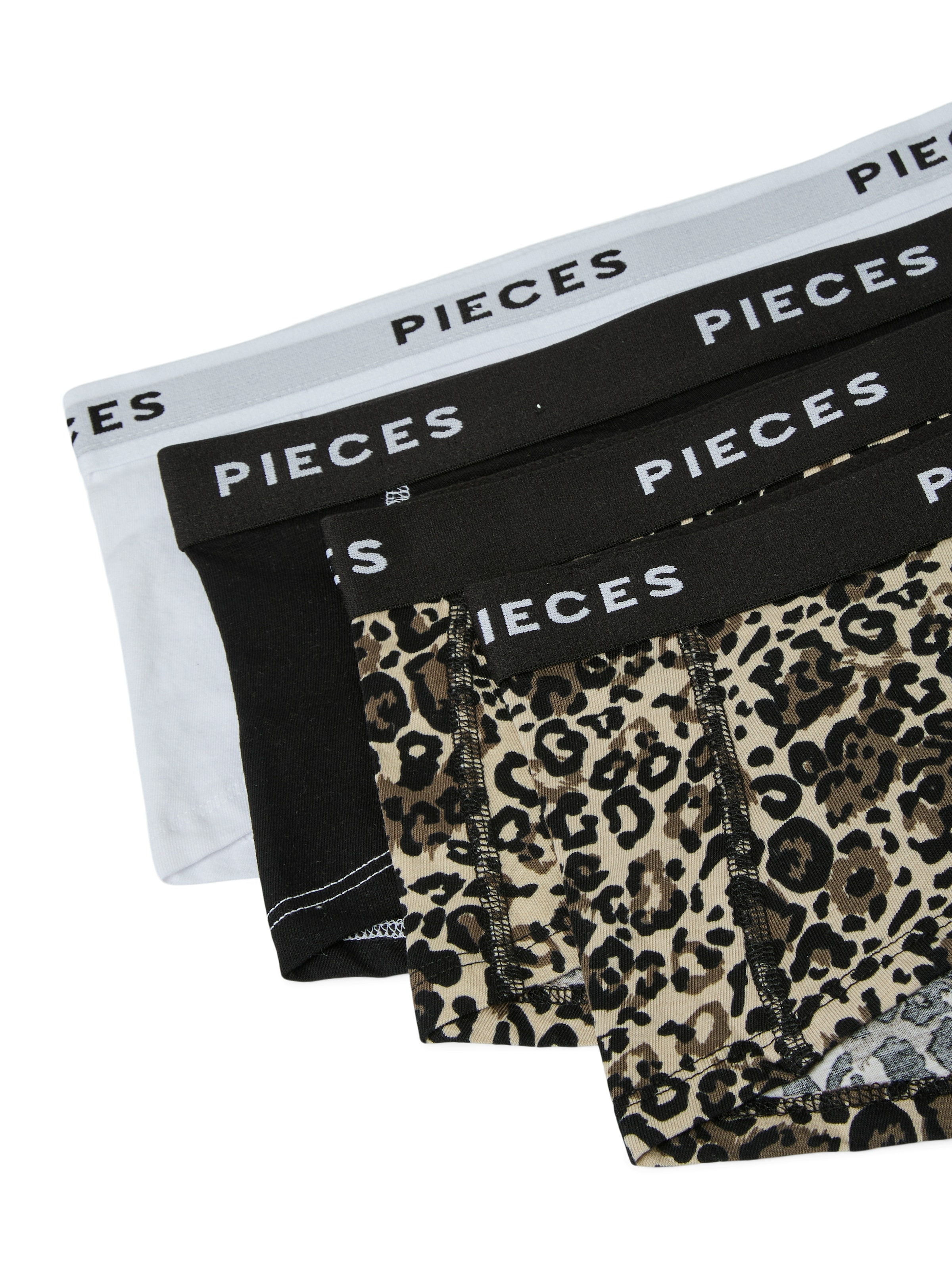 pieces Hipster »PCLOGO LADY 4 PACK AOP/SOLID NOOS BC« Packung, 4 Stk. Baumwollmischung