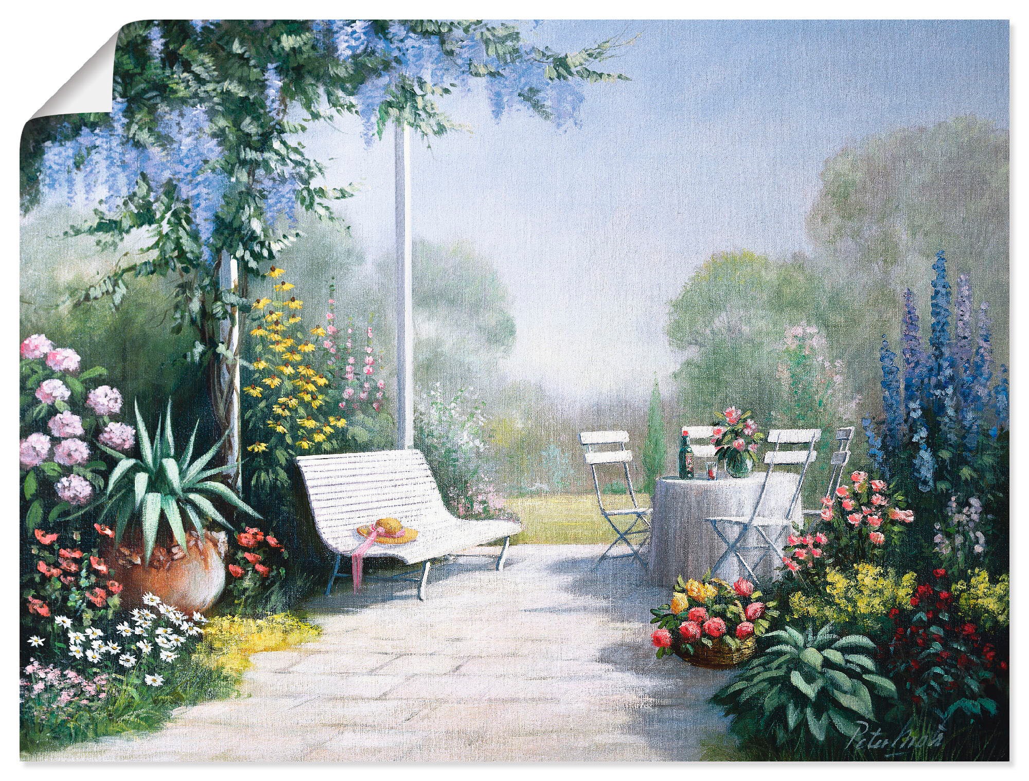 Image of Artland Wandbild »Sommerruhe«, Garten, (1 St.), in vielen Grössen & Produktarten -Leinwandbild, Poster, Wandaufkleber / Wandtattoo auch für Badezimmer geeignet bei Ackermann Versand Schweiz
