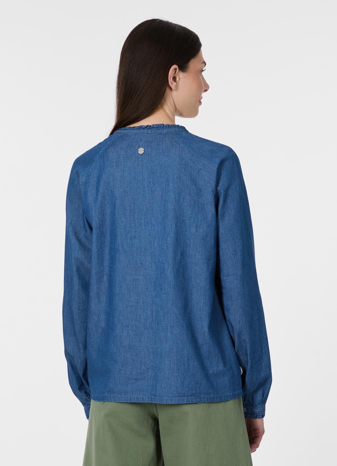 Ragwear Blouse en jean »ARIELA DENIM« Mélange coton-viscose avec patte de boutonnage et sensation agréable au porter