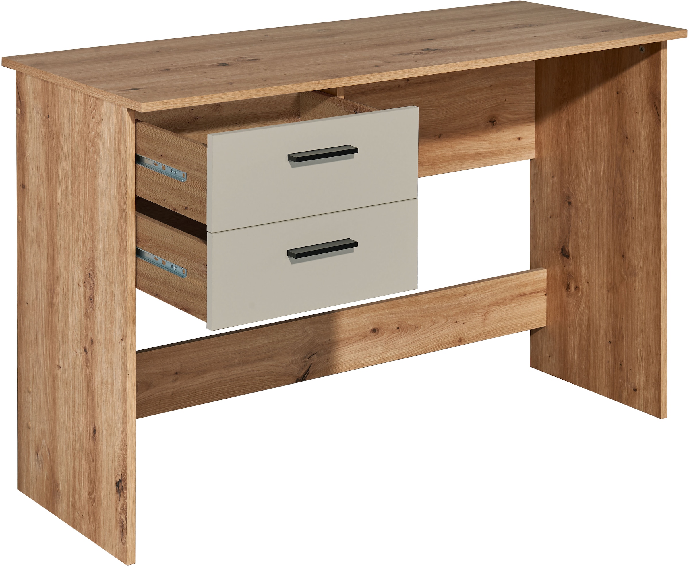 BEGA OFFICE Schreibtisch »BxHxT 120x77x50 cm« 1 Stk. tlg. Breite 120cm, Vollauszug für Schubkästen