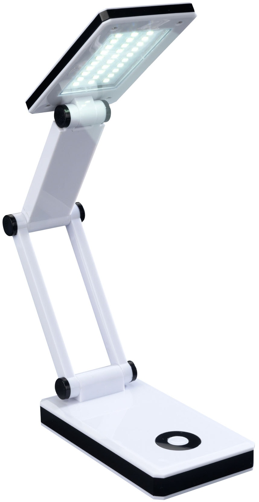 Maximex LED Schreibtischlampe »faltbar« LED-Modul 1 Stk. Neutralweiss LED Lampe, stufenlos verstellbar, USB-Port oder Batteriebetrieb