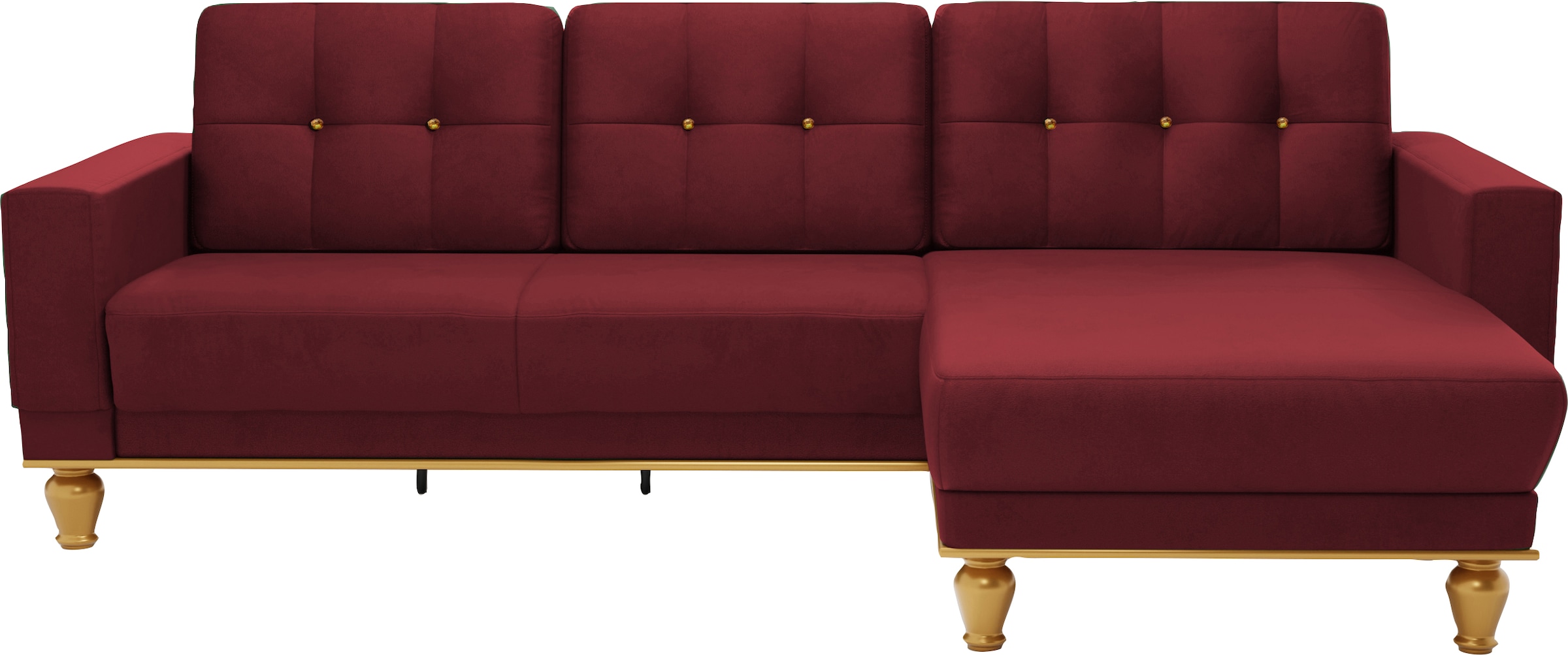 sit&more Ecksofa »Orient 5 L-Form« mit Strass-Stein, wahlweise mit Bettfunktion und Bettkasten