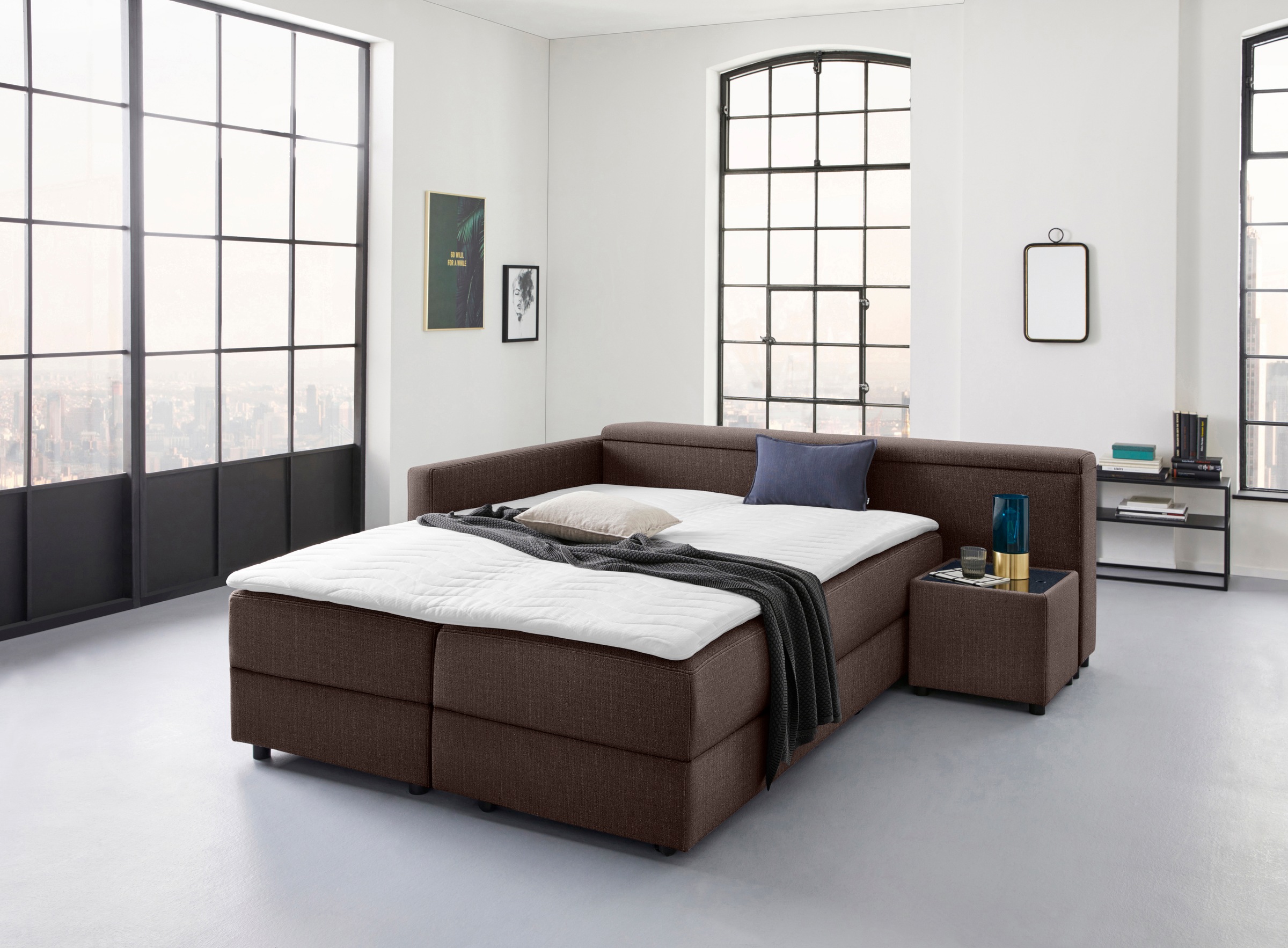 LOOKS by Wolfgang Joop Ecksofa »LooksIII L-Form« durch Drehfunktion zum Bett wandelbar, inklusive Staufach