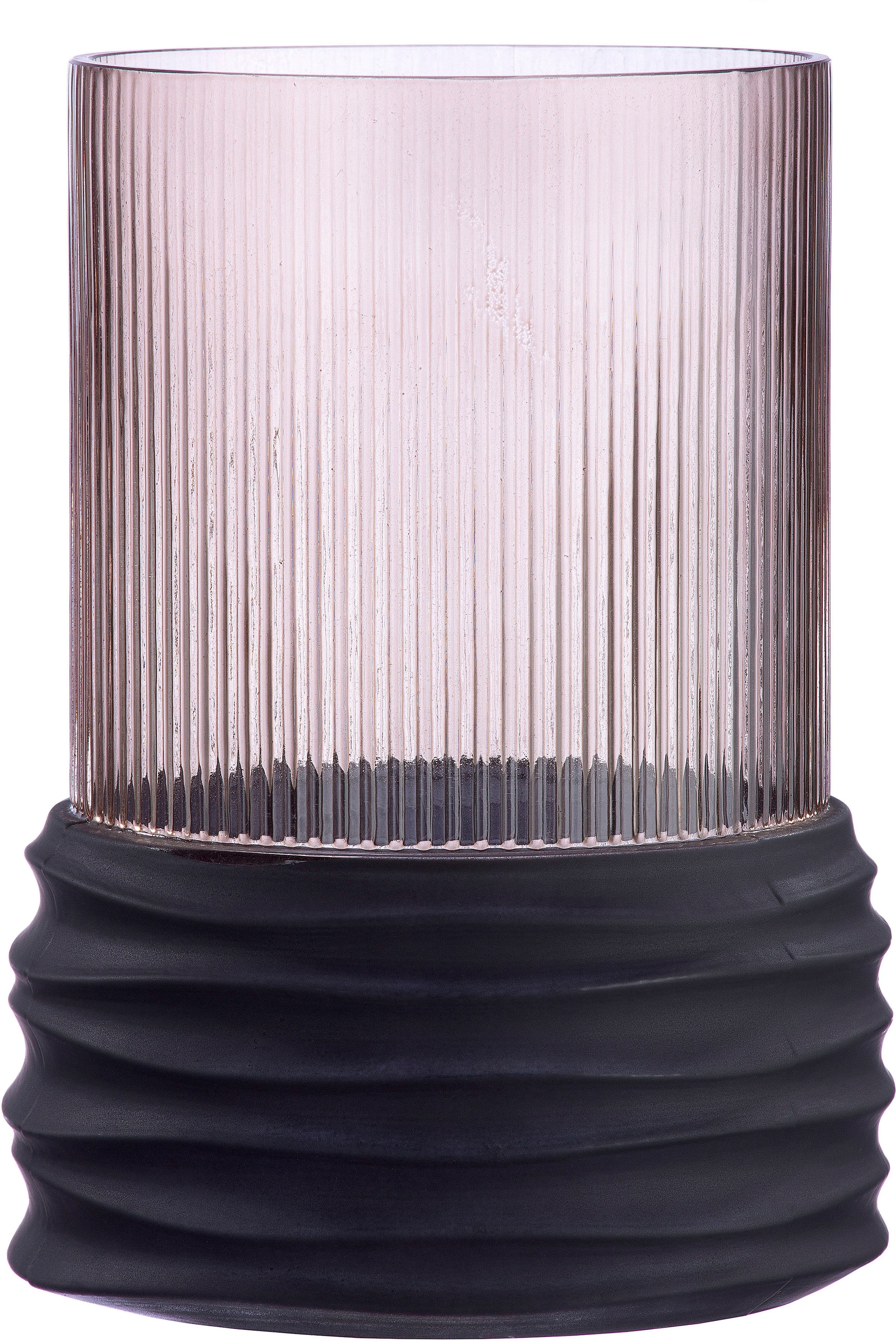Image of Casablanca by Gilde Tischvase "Groove mit Rillen" dekorative Vase aus Glas, Blumenvase