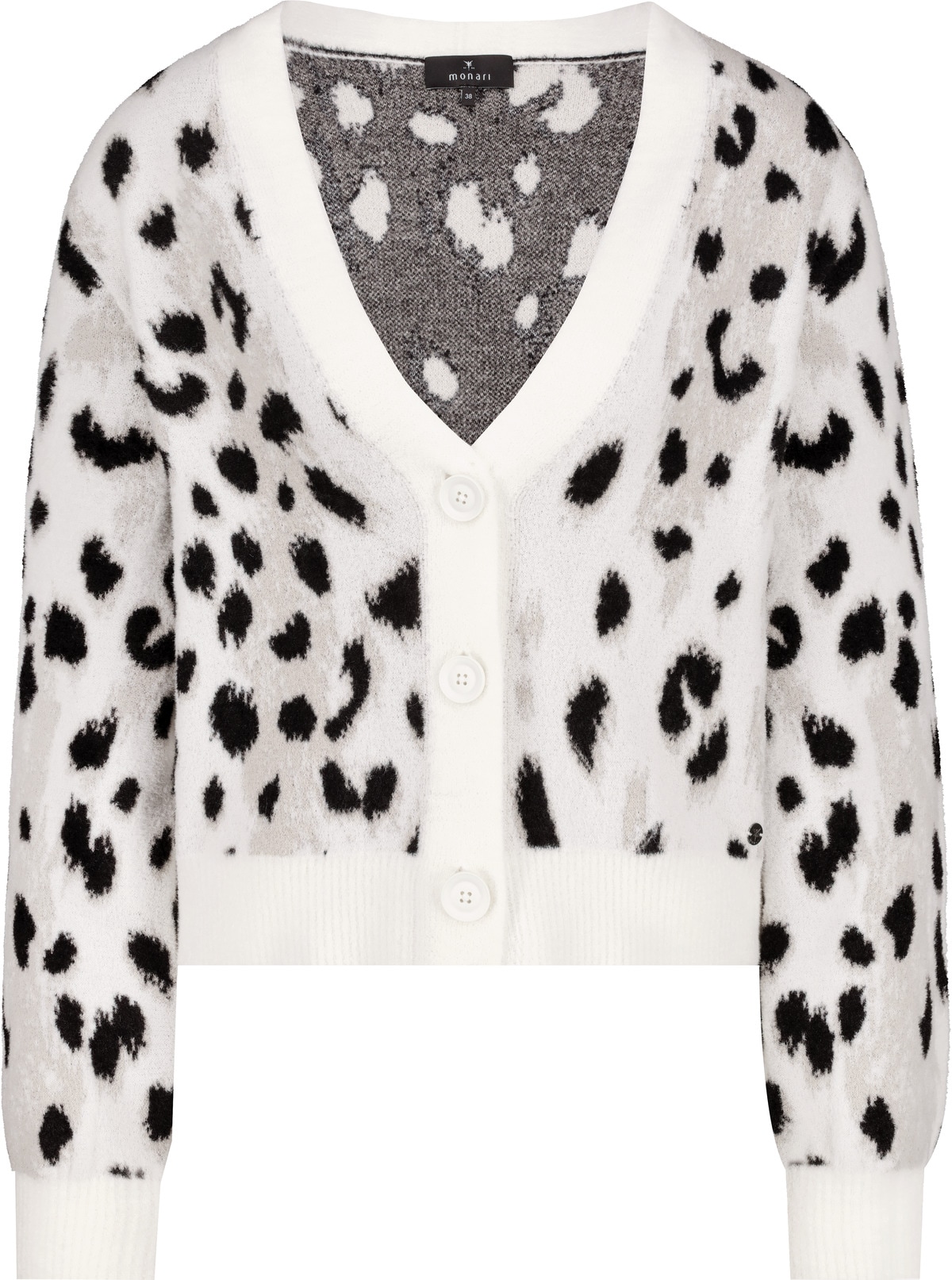 Monari Strickjacke »Jacke Strickjacke Leojacq.« Regular fit mit V-Ausschnitt