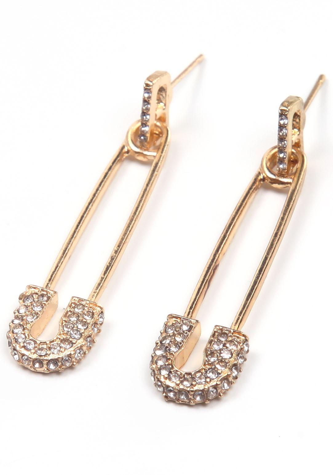 Image of J.Jayz Paar Ohrstecker »Schliessenadel, funkelnd, schön«, mit Glassteinen bei Ackermann Versand Schweiz