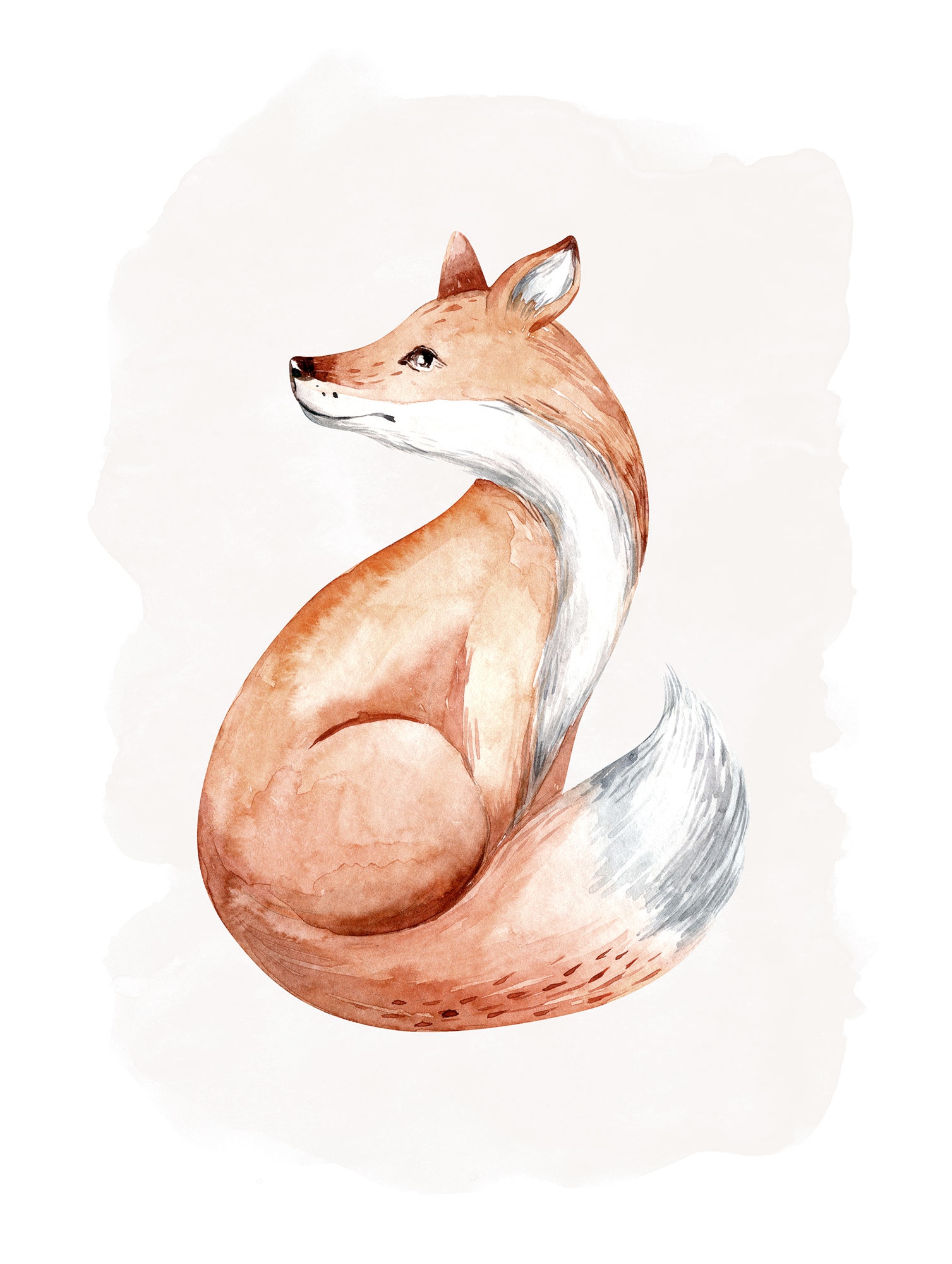 Image of Komar Bild "Curious Fox" Natur 1 Stk. tlg. Wandbild zur Dekoration - ohne Rahmen