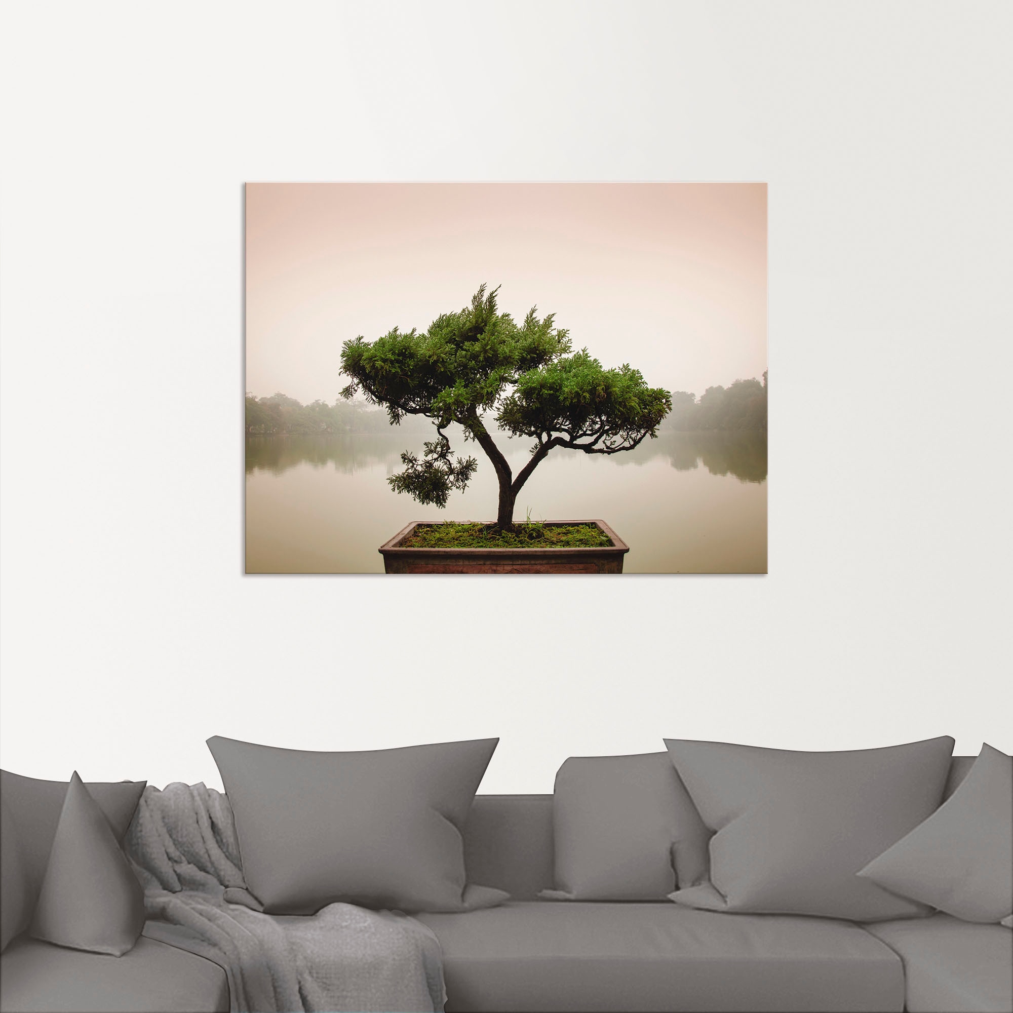 Artland Wandbild »Chinesischer Bonsaibaum«, Bäume, (1 St.), als Alubild, Outdoorbild, Leinwandbild, Poster, Wandaufkleber