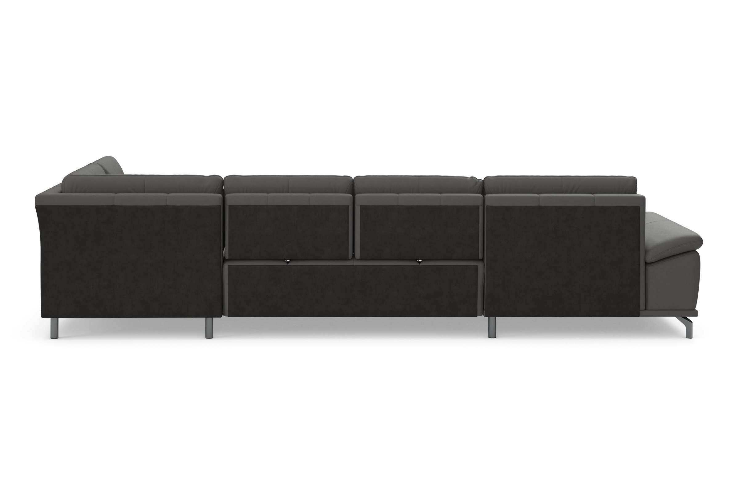 Places of Style Wohnlandschaft »Costello U-Form, mit Sitztiefenverstellung, Armteilverstellung und«, 3 Nierenkissen, optional Bettfunktion und Bettkasten