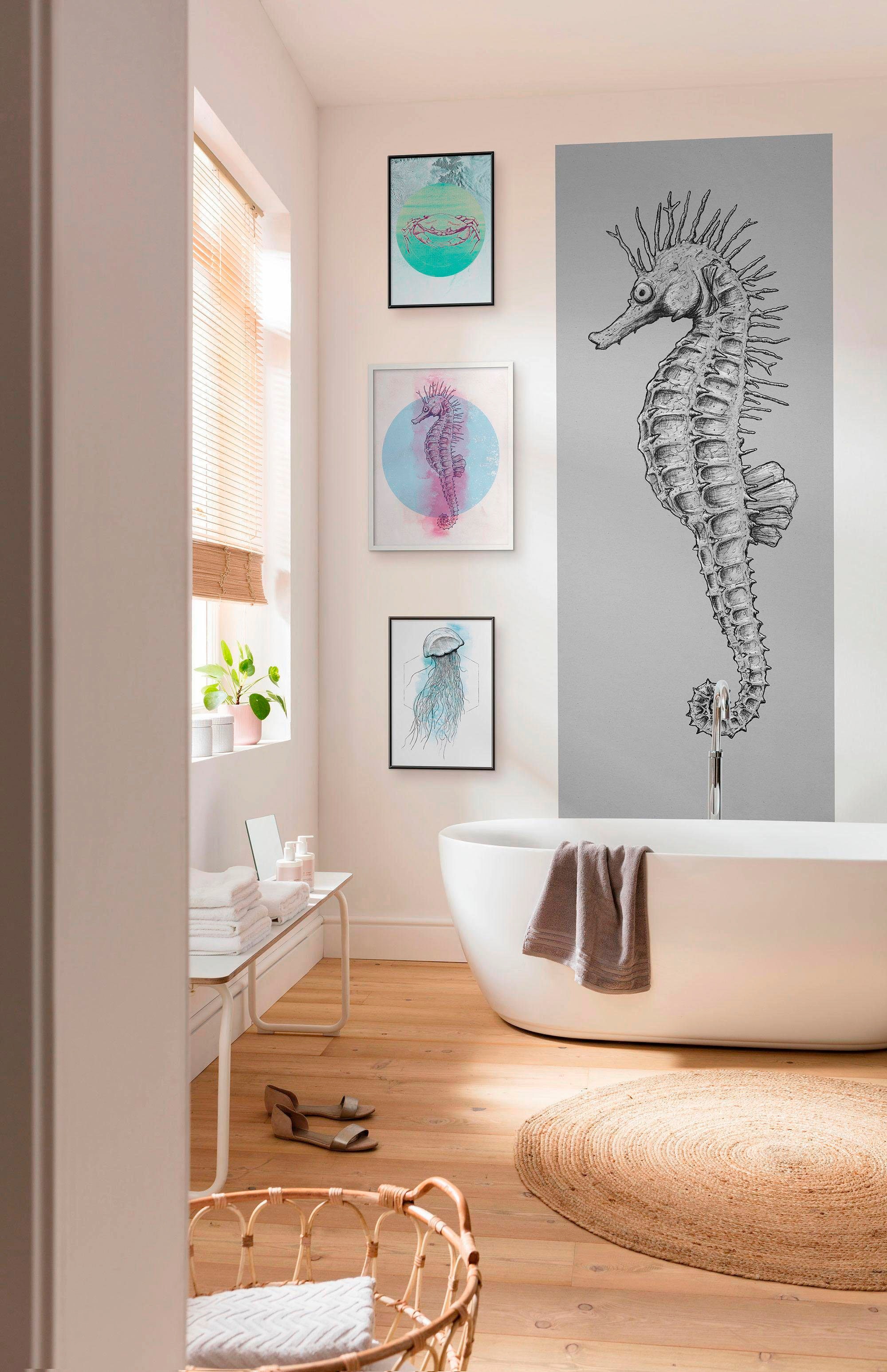 Komar Poster bequem Schlafzimmer, (1 Wohnzimmer Tiere, St.), kaufen »Jellyfish Watercolor«, Kinderzimmer