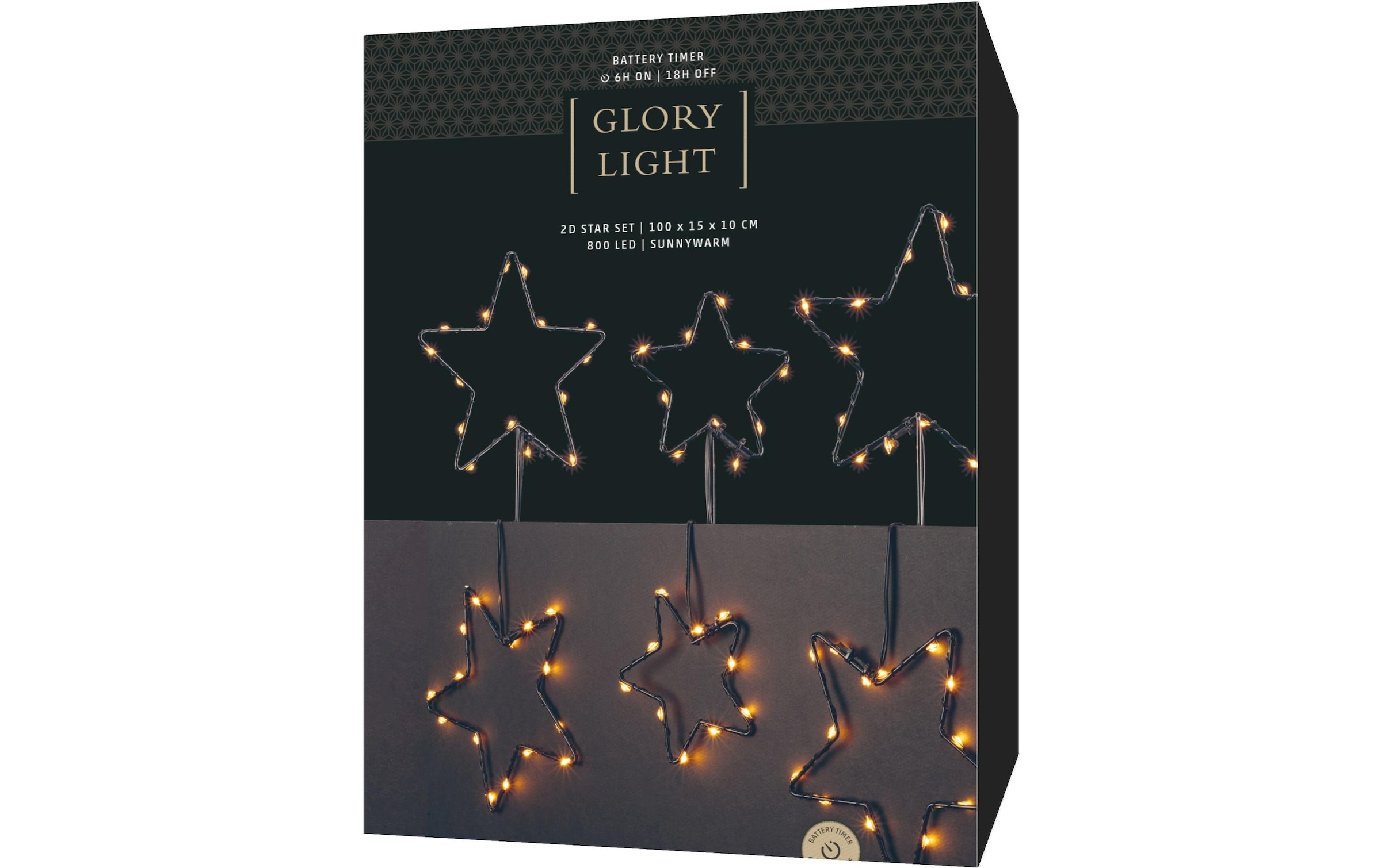 STT Lumière décorative LED »Dekolicht 2D Star Set, 3 Stück«