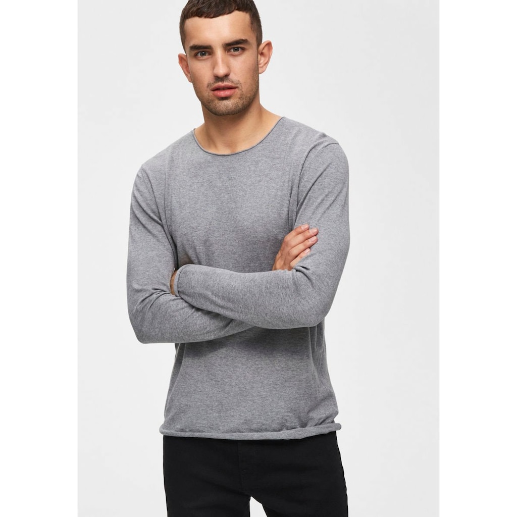 SELECTED HOMME Rundhalspullover »DOME CREW NECK«