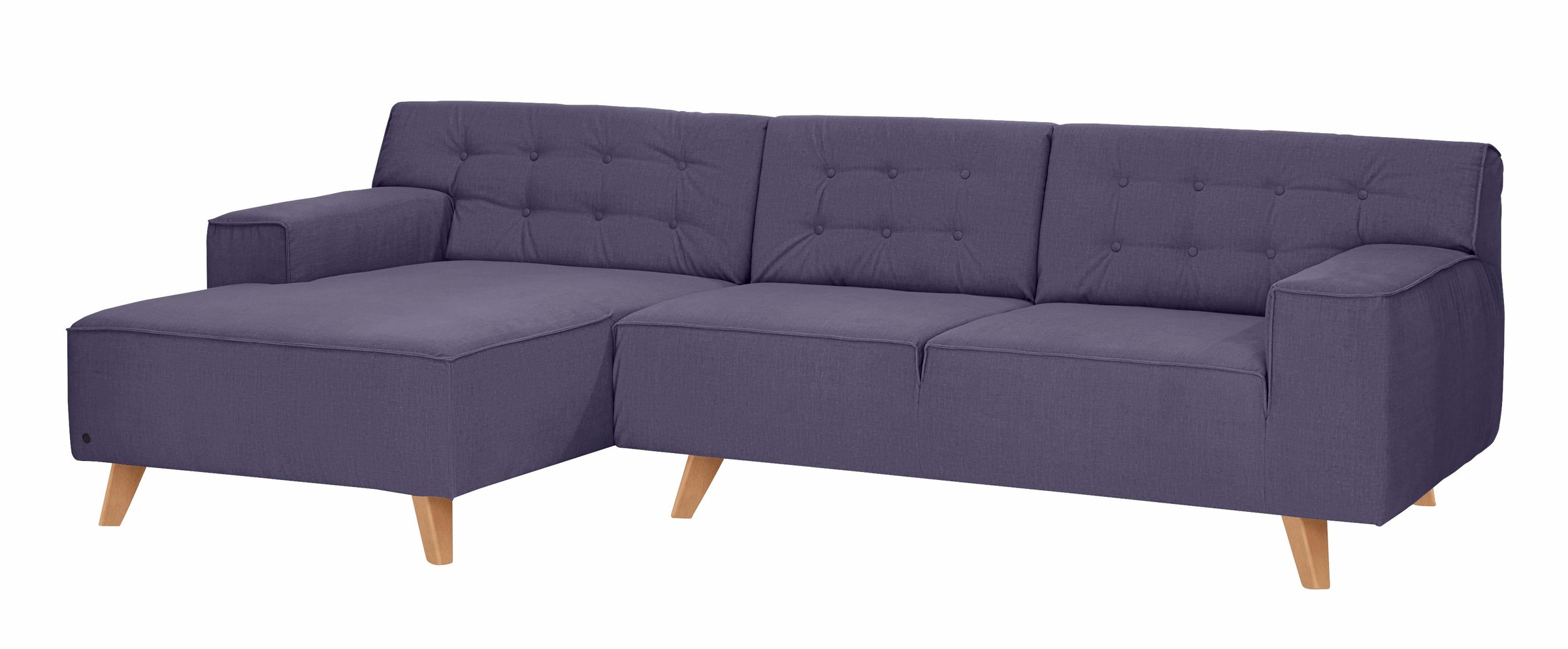 Image of TOM TAILOR Ecksofa »NORDIC CHIC«, mit Recamiere, im Retrolook, Füsse Buche natur bei Ackermann Versand Schweiz