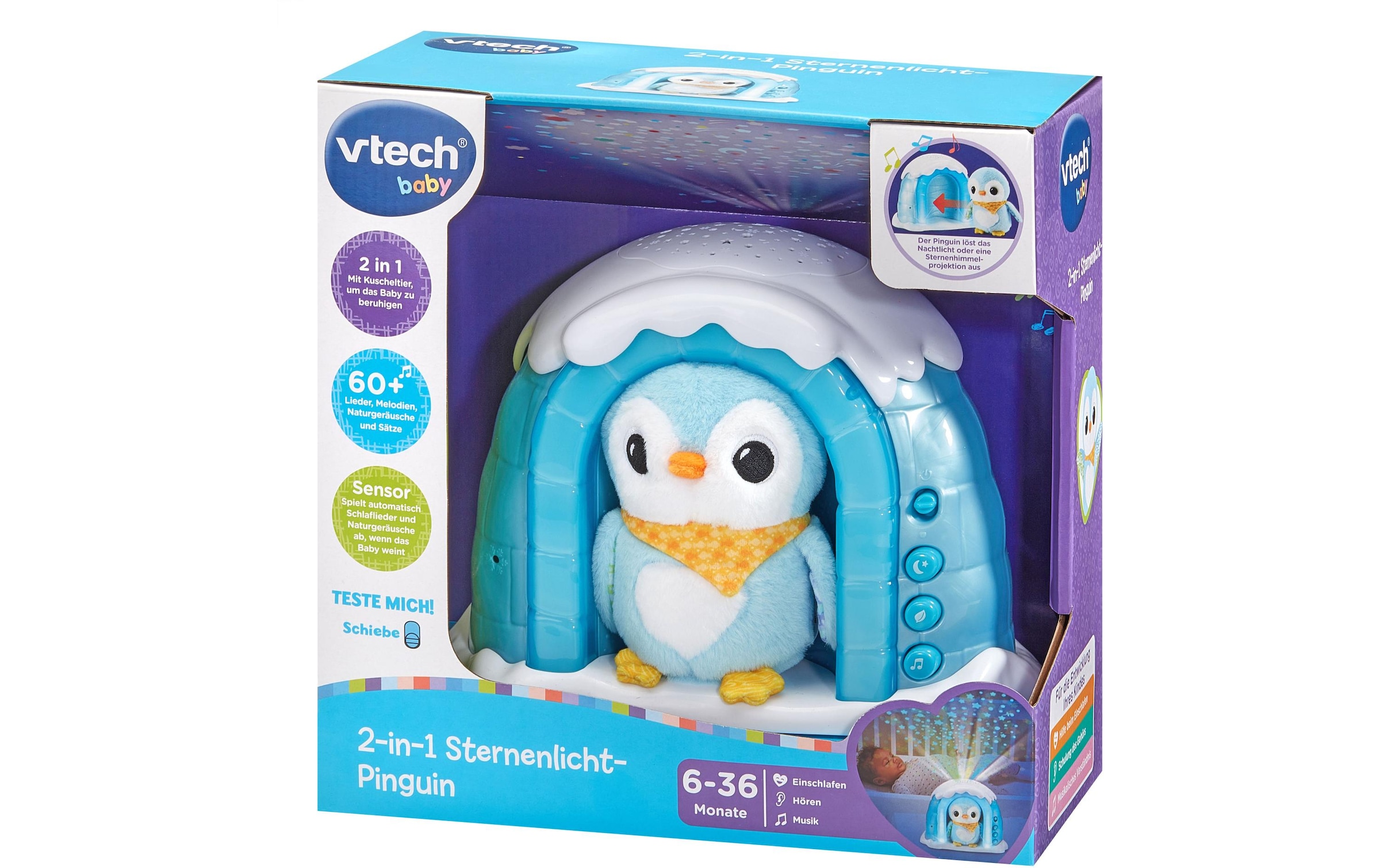 Vtech® Nachtlicht »2-in-1 Sternenlicht-Pinguin -DE-«