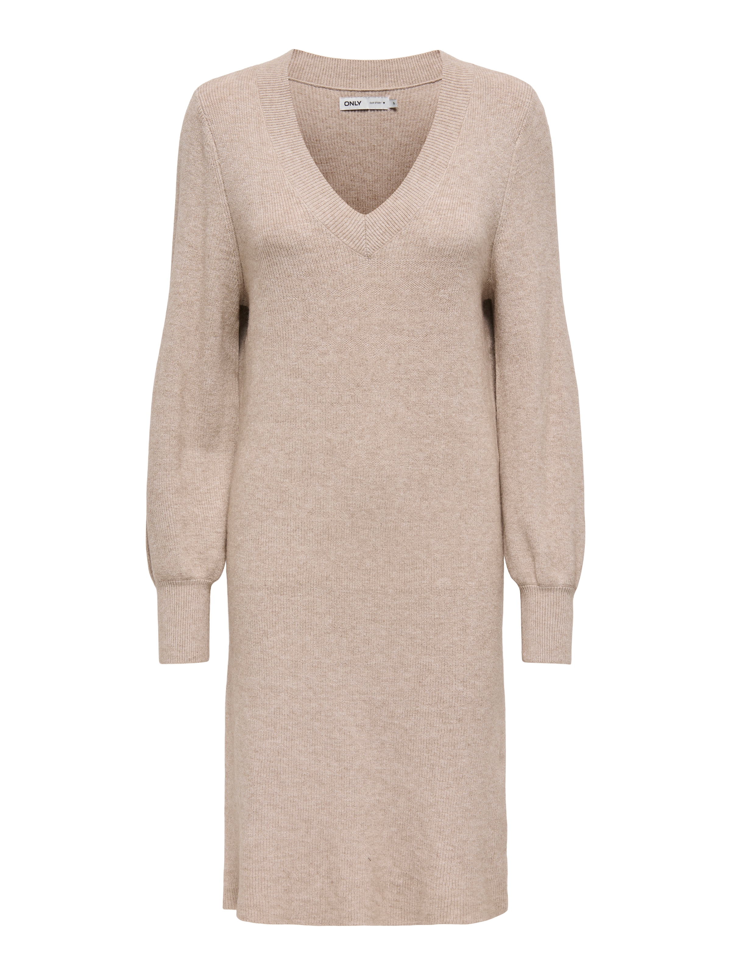 ONLY Strickkleid »ONLKATIA LS V-NECK DRESS NCA KNT«