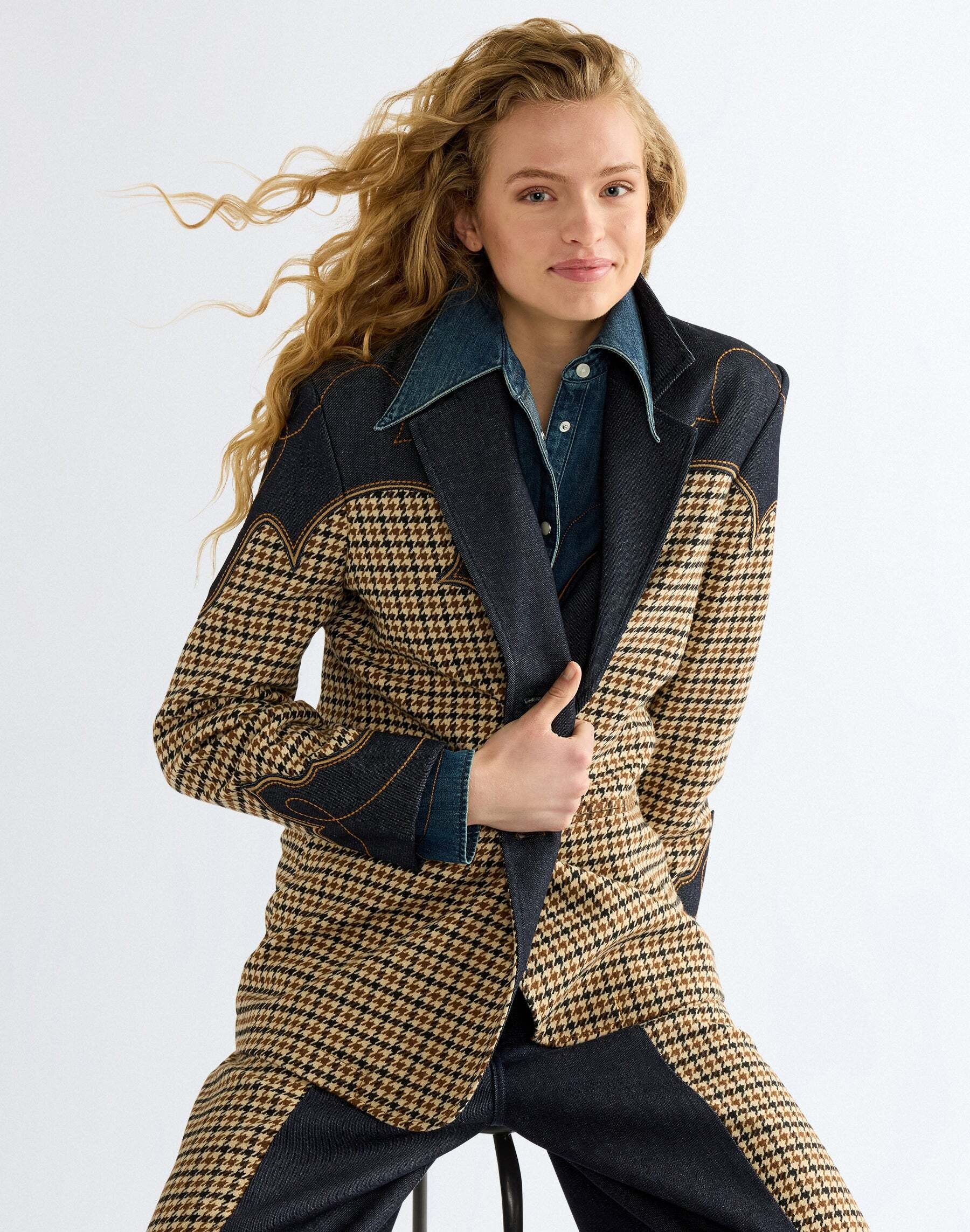 Wrangler Jeansjacke »WRANGLER Jeansjacke Houndstooth«