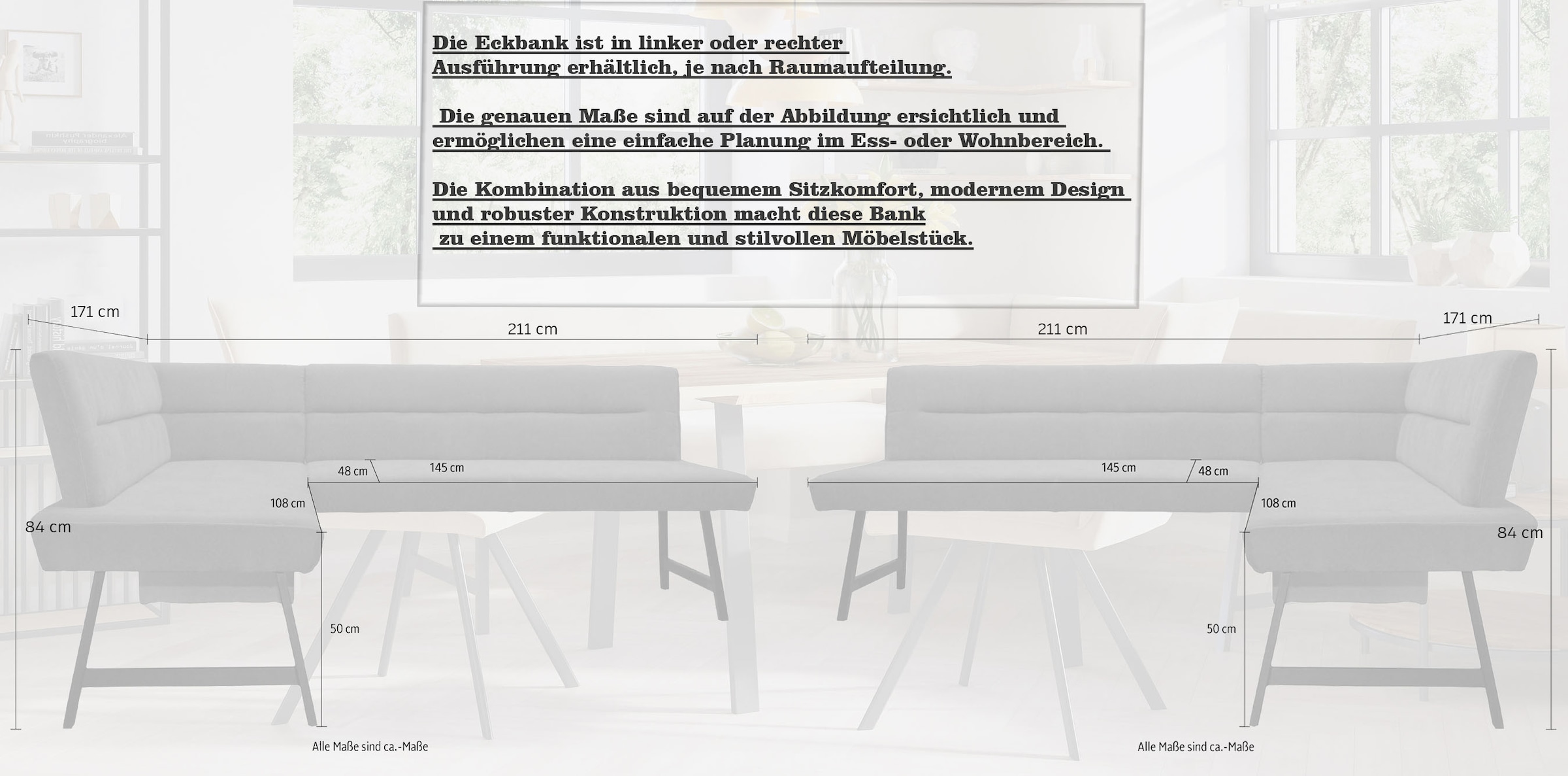 GOODproduct Eckbank »Sava« mit Wellenfederung im Sitz