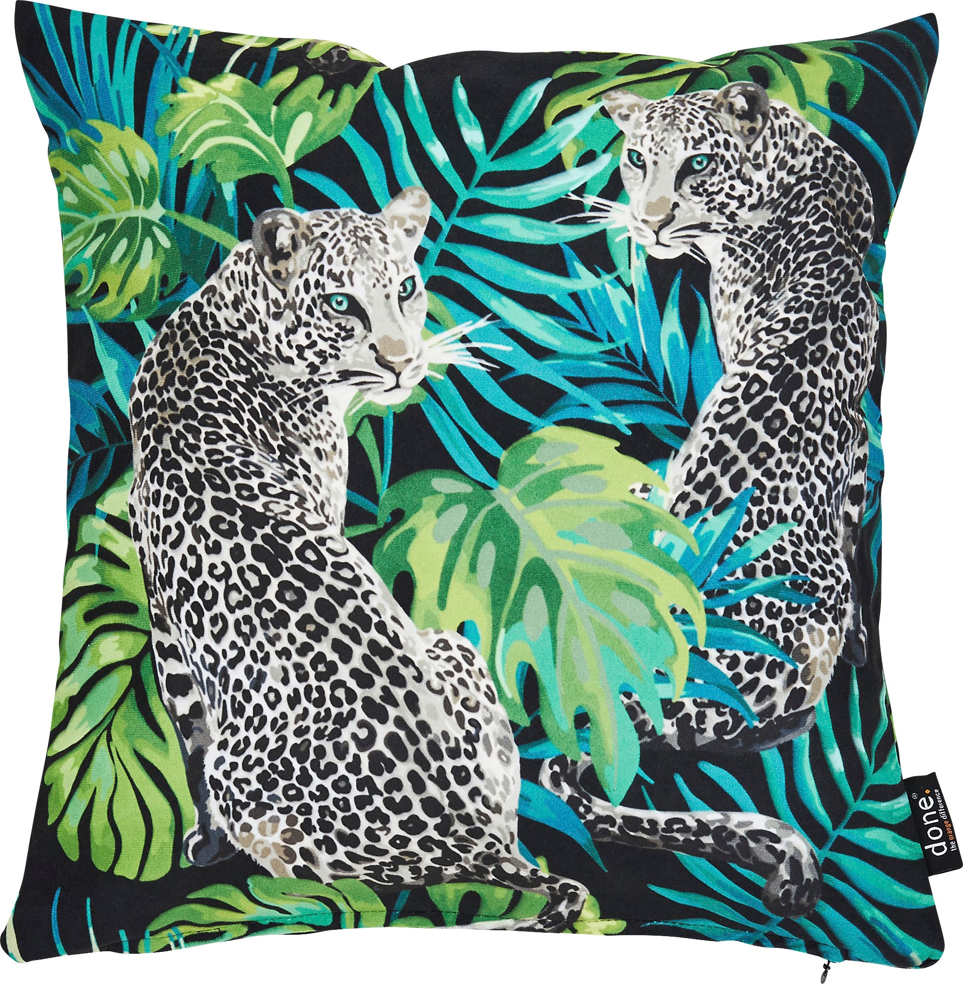 Image of done. Dekokissen "Velour Print Leopard" Beidseitig bedruckte Kissenhüle ohne Füllung, 1 Stück
