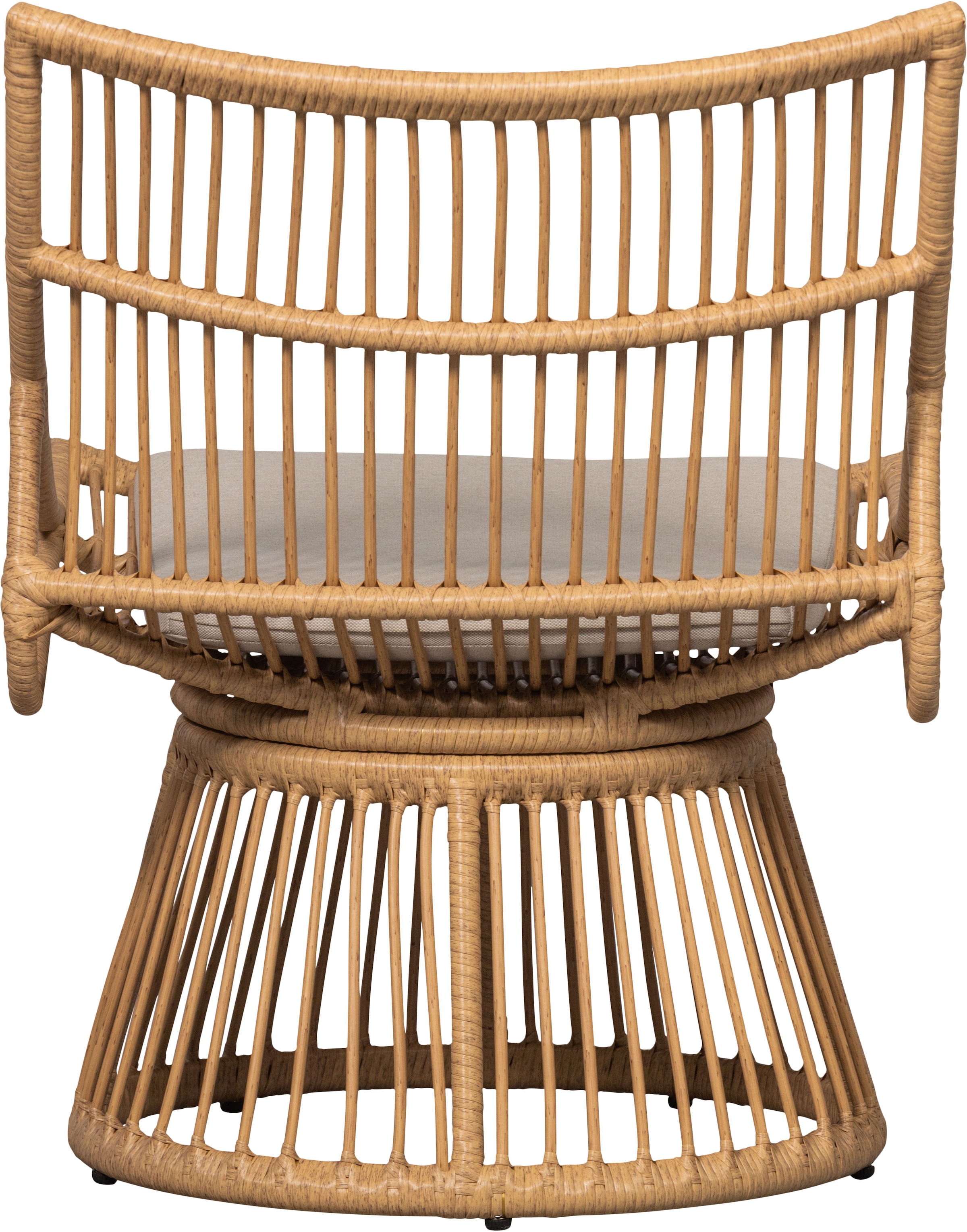 WOOOD Rattanstuhl »Alatna Wicker auf Aluminiumgestell pulverbeschichtet H80 x B64 x T53cm« () Geflochtenes Kunstfaser, Sitzpolster inklusive, Tragkraft 120 kg
