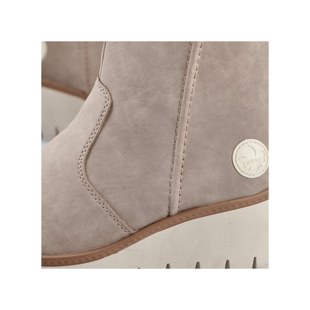 Rieker Keilstiefelette, Keilboots, Plateau-Stiefelette mit Innenreissverschluss, schmale Form