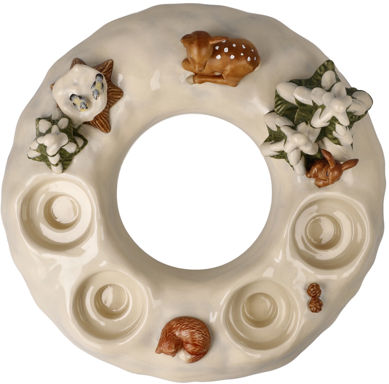 Goebel Adventsleuchter »Winterwald, Weihnachtsdeko« Adventskranz, Steingut