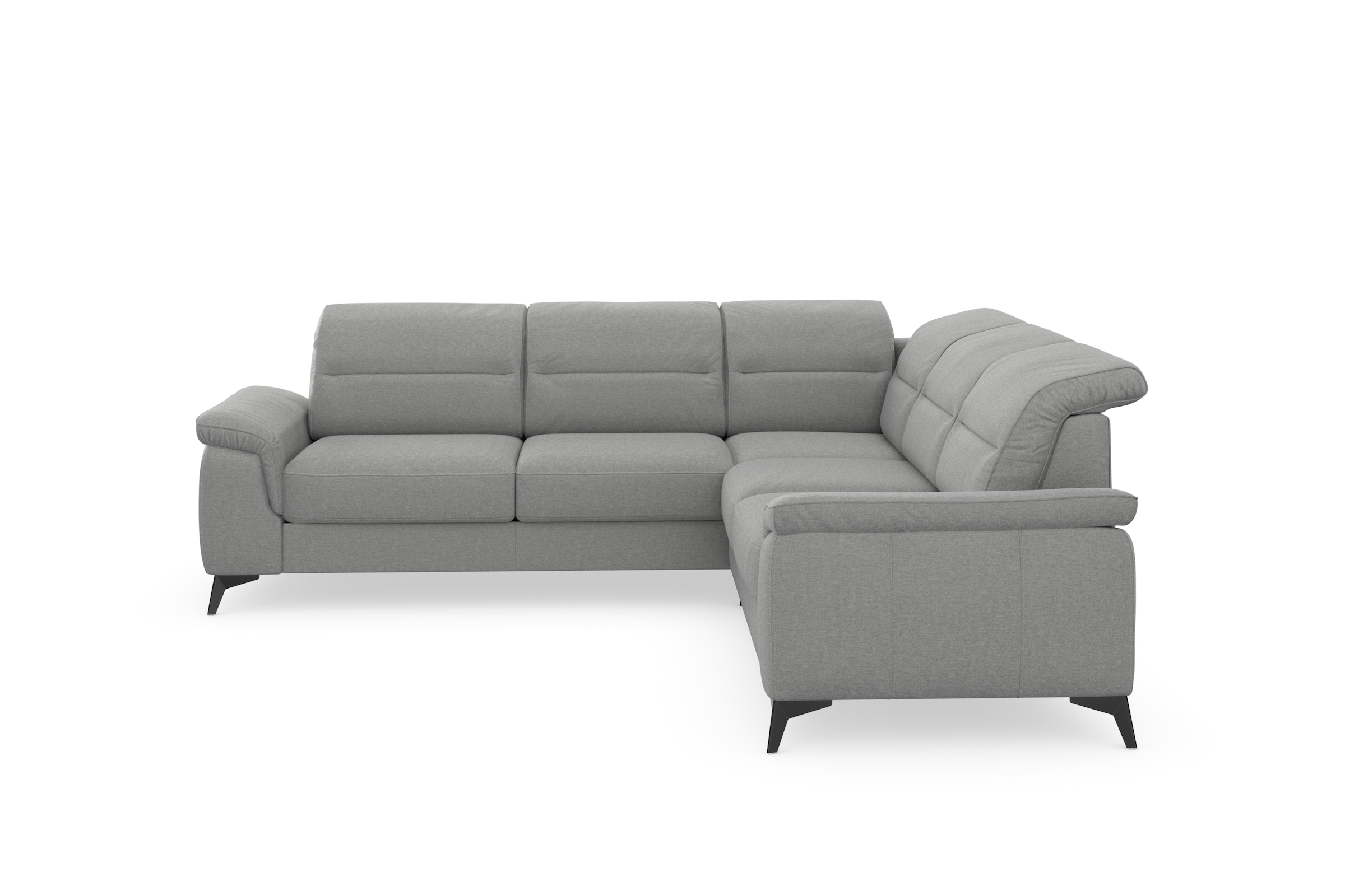 sit&more Ecksofa »Sinatra L-Form«, optinal mit Kopfteilverstellung und Armteilfunktion, Metallfüsse