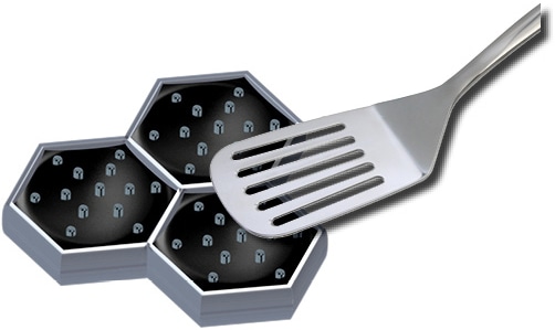 Elo Premium Poêle à frire »Relief Evolution« Edelstahl 18/10 1 cuis tlg. einzigartiges Öl Dosiersystem, Induktion, Ø 32 cm