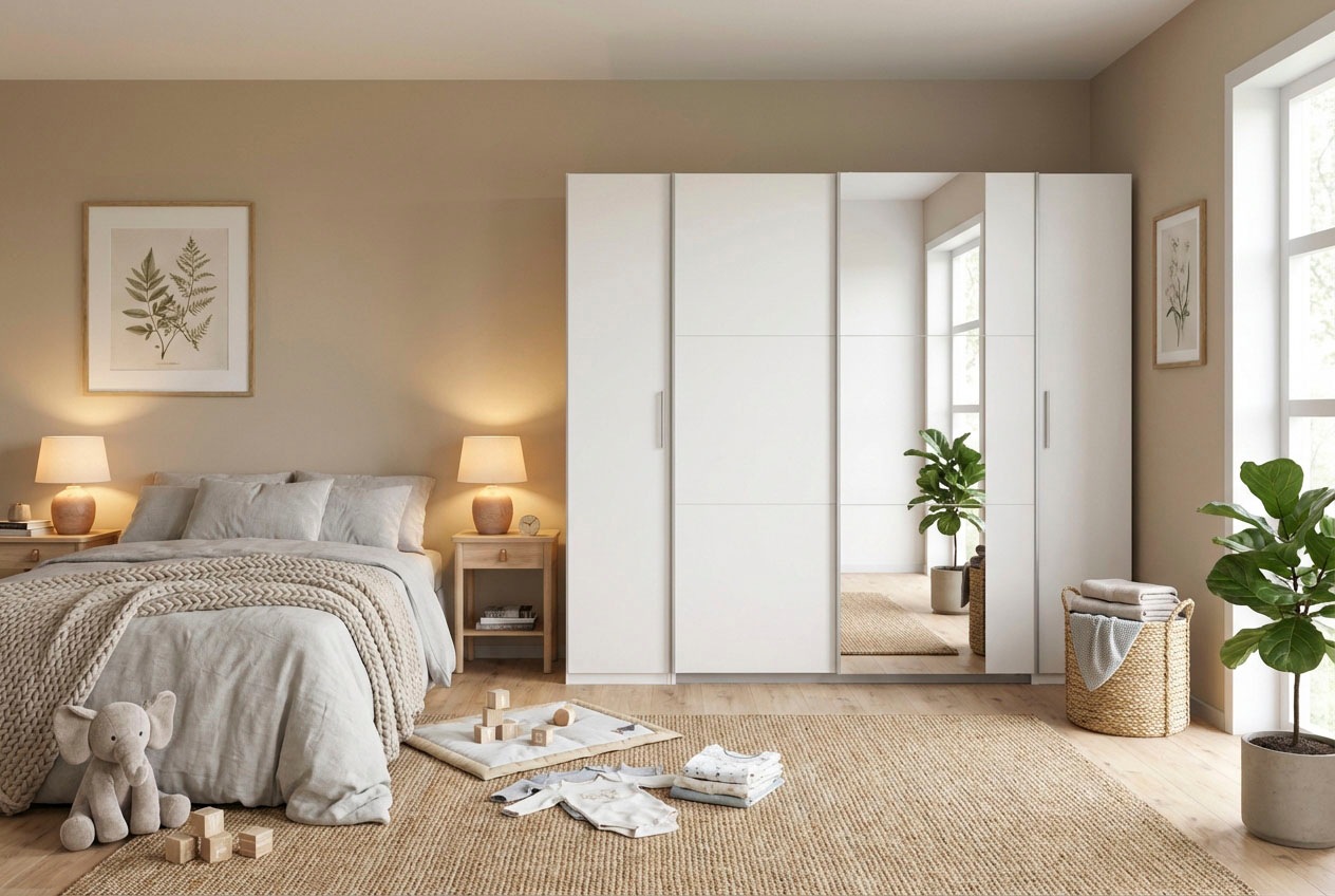 rauch Schwebetürenschrank »Kleiderschrank Drehtürenschrank Schrank Garderobe KRONACH TOPSELLER« in 3 Ausstattungen BASIC/CLASSIC/PREMIUM, Breiten 225/268/311/354 cm,  mit Dreh- und Schwebetüren und vielen Einlegeböden MADE IN GERMANY