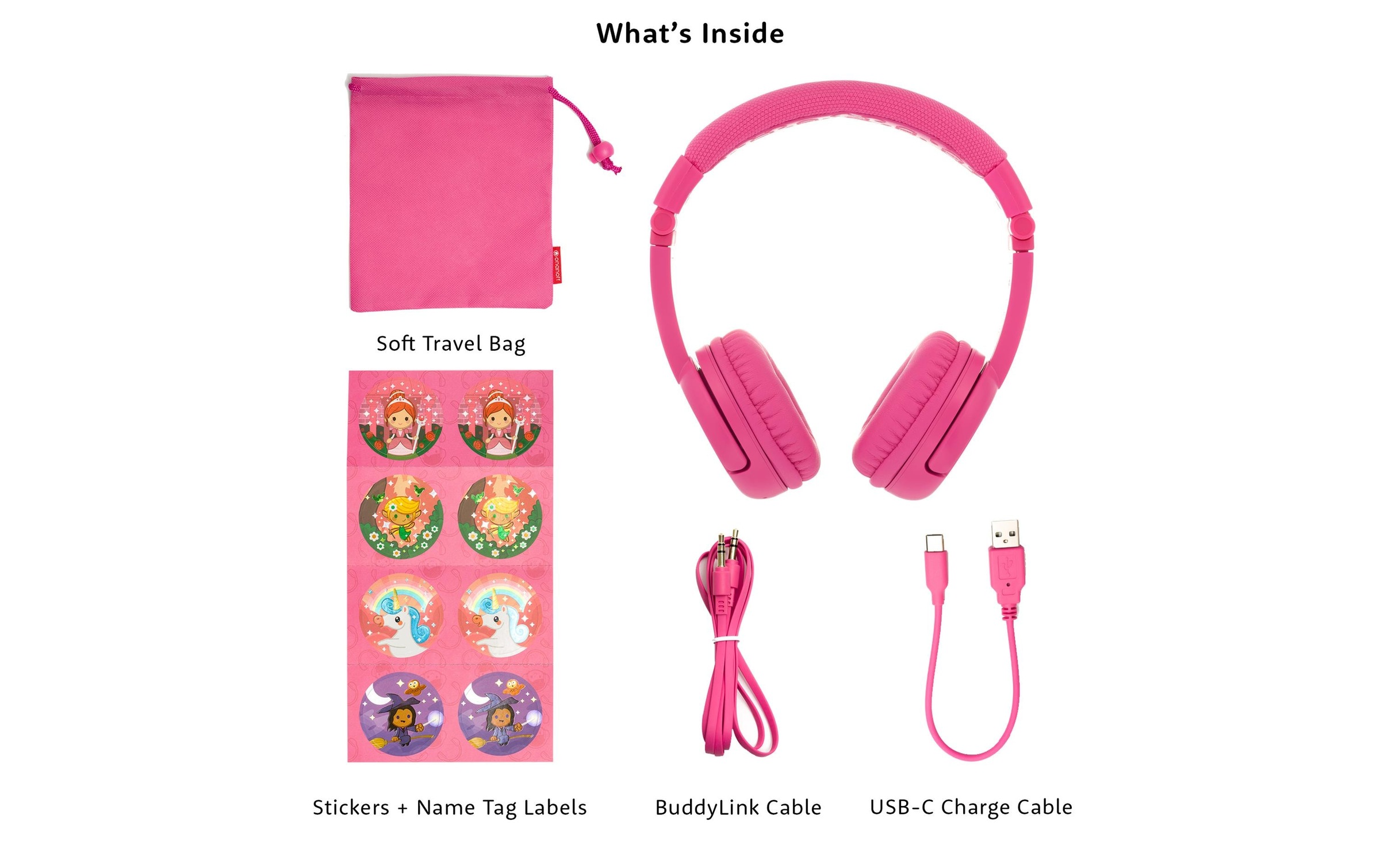 buddyphones™ Over-Ear-Kopfhörer »Play+ Bluetooth Pink«, Bluetooth