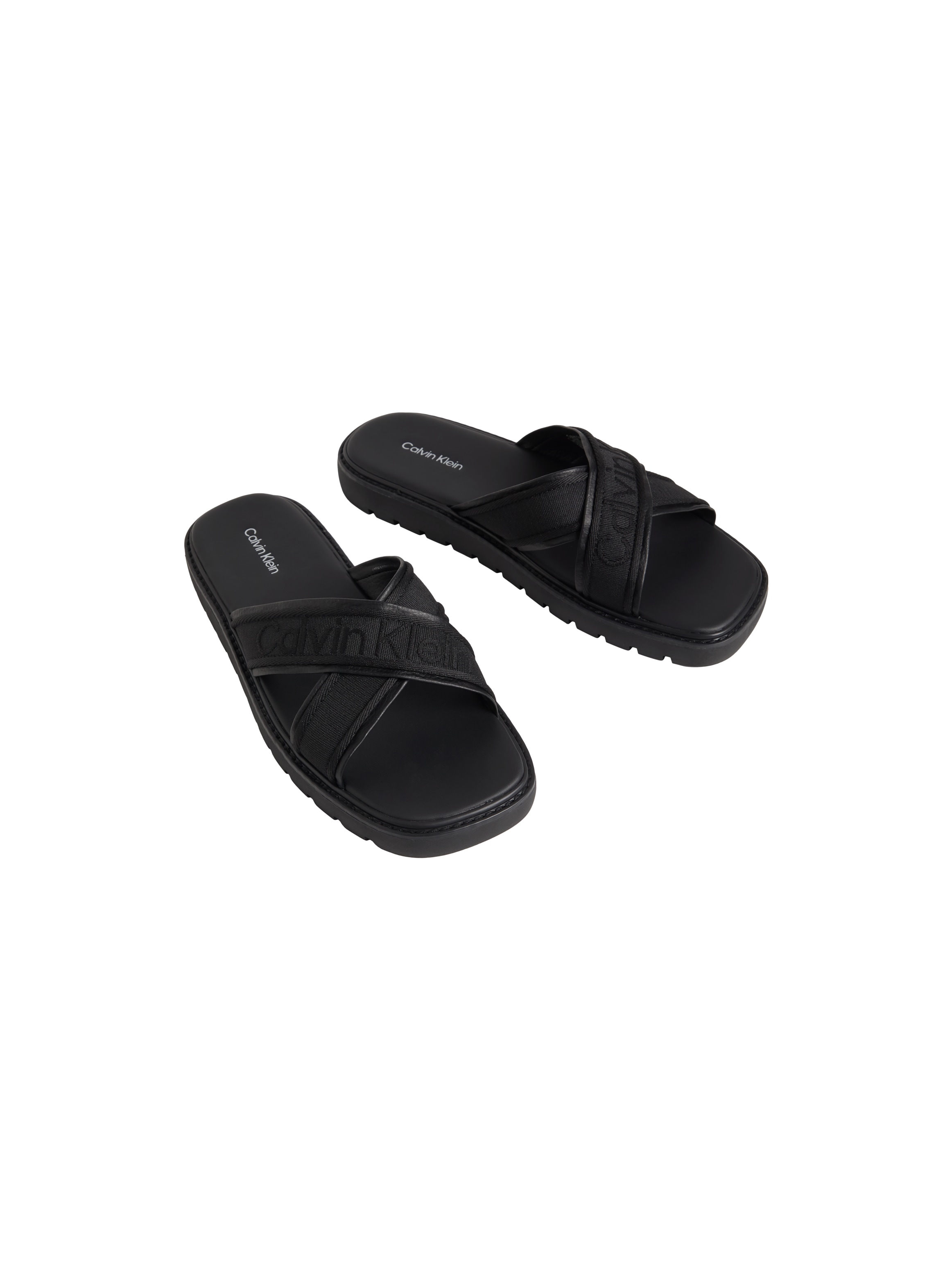 Image of Calvin Klein Pantolette "SQ MOLDED SANDAL XCROSS WB" Strandschuh, Sommerschuh, Badepantolette, Flat mit Logoschriftzug