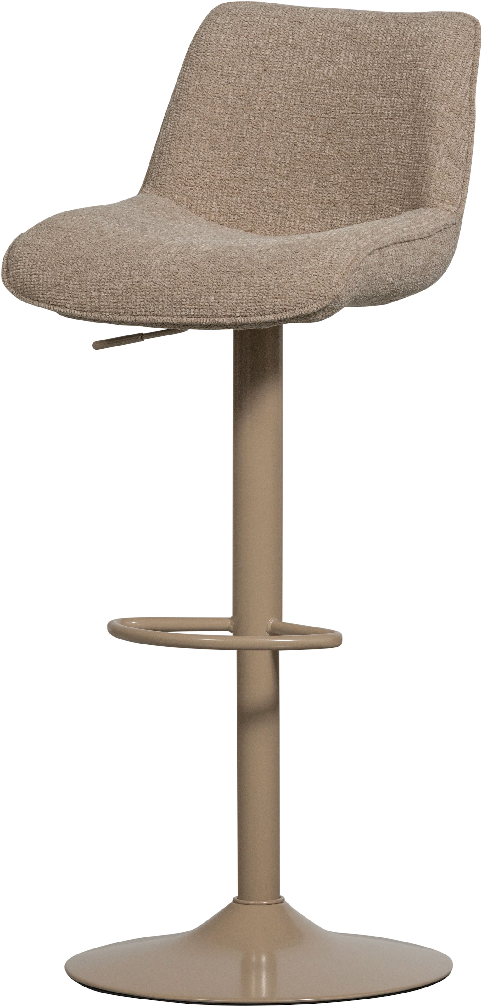 Image of WOOOD Barhocker "Marten höhenverstellbar und drehbar mit Metallgestell 45 x 50 x 110 cm" Gewebter Bezug, Sehr hohe Verschleissfestigkeit, Tragkraft 120 kg