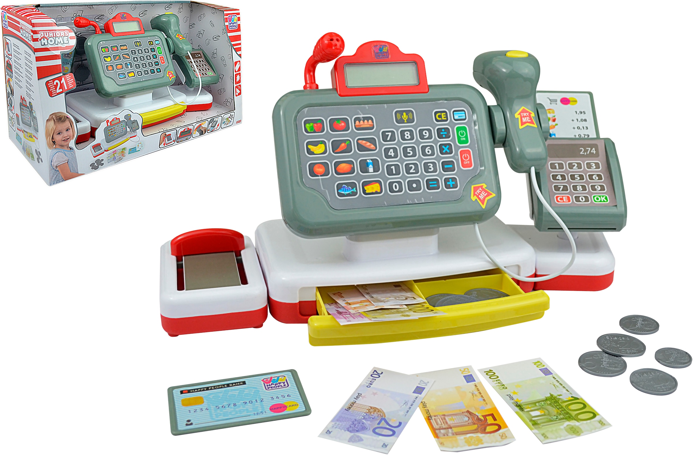 Happy People Spielkasse mit Rechnerfunktion und LCD Bildschirm