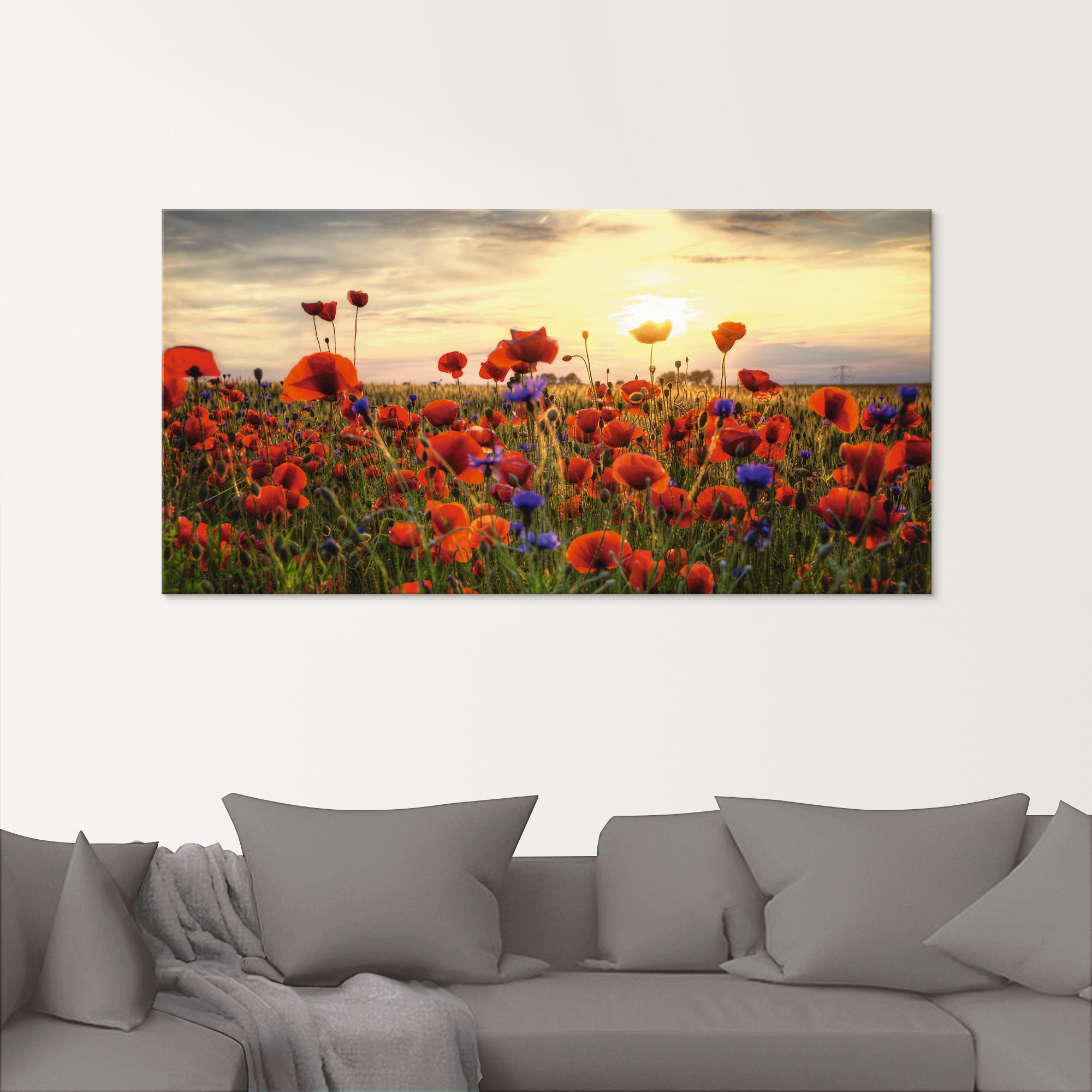 Artland Tableau en verre »Mohnblumen« 1 cuis tlg. in verschiedenen Grössen