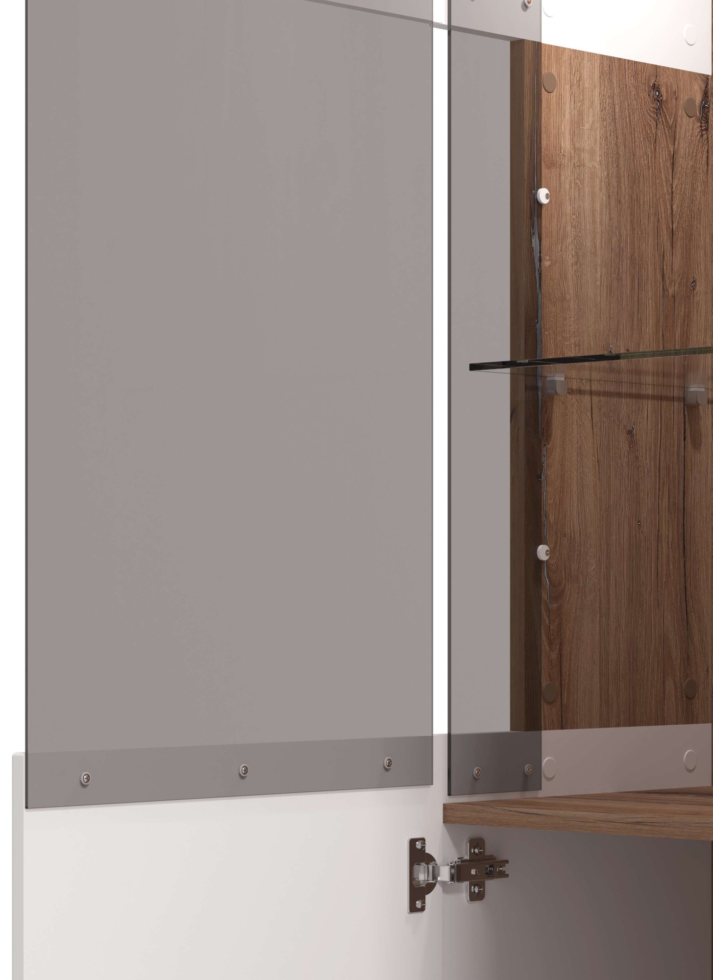 INOSIGN Highboard »Burgundy Sideboard, Stauraumschrank, Anrichte, Hochschrank, B93cm« Hochglanzfronten und eine Innenausstattung in Flagstaff Eiche