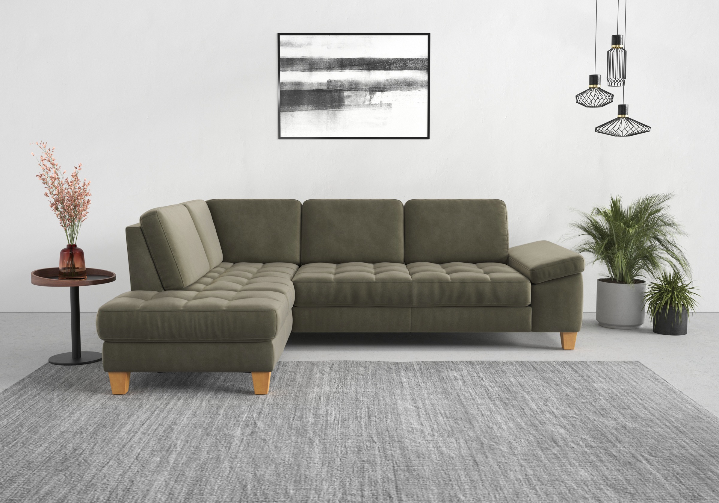 sit&more Ecksofa »Westham L-Form« mit Ottomane, mit oder ohne Bettfunktion, Bettkasten, Verstellung