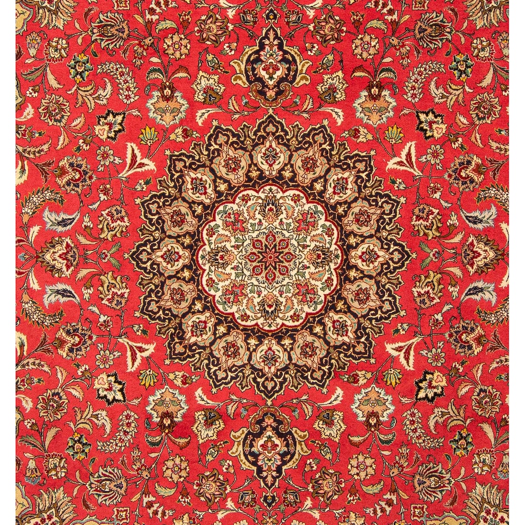 morgenland Orientteppich »Perser - Täbriz - Royal - 250 x 200 cm - rot«, rechteckig, Wohnzimmer, Handgeknüpft, Einzelstück mit Zertifikat