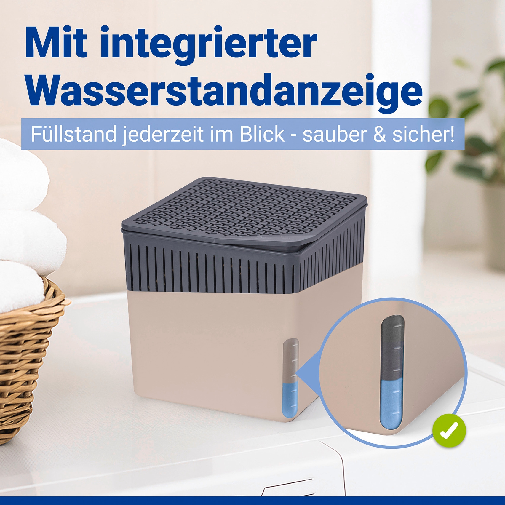 WENKO Déshumidificateur d'air »Cube« für 80 m³ Räume 1000 g