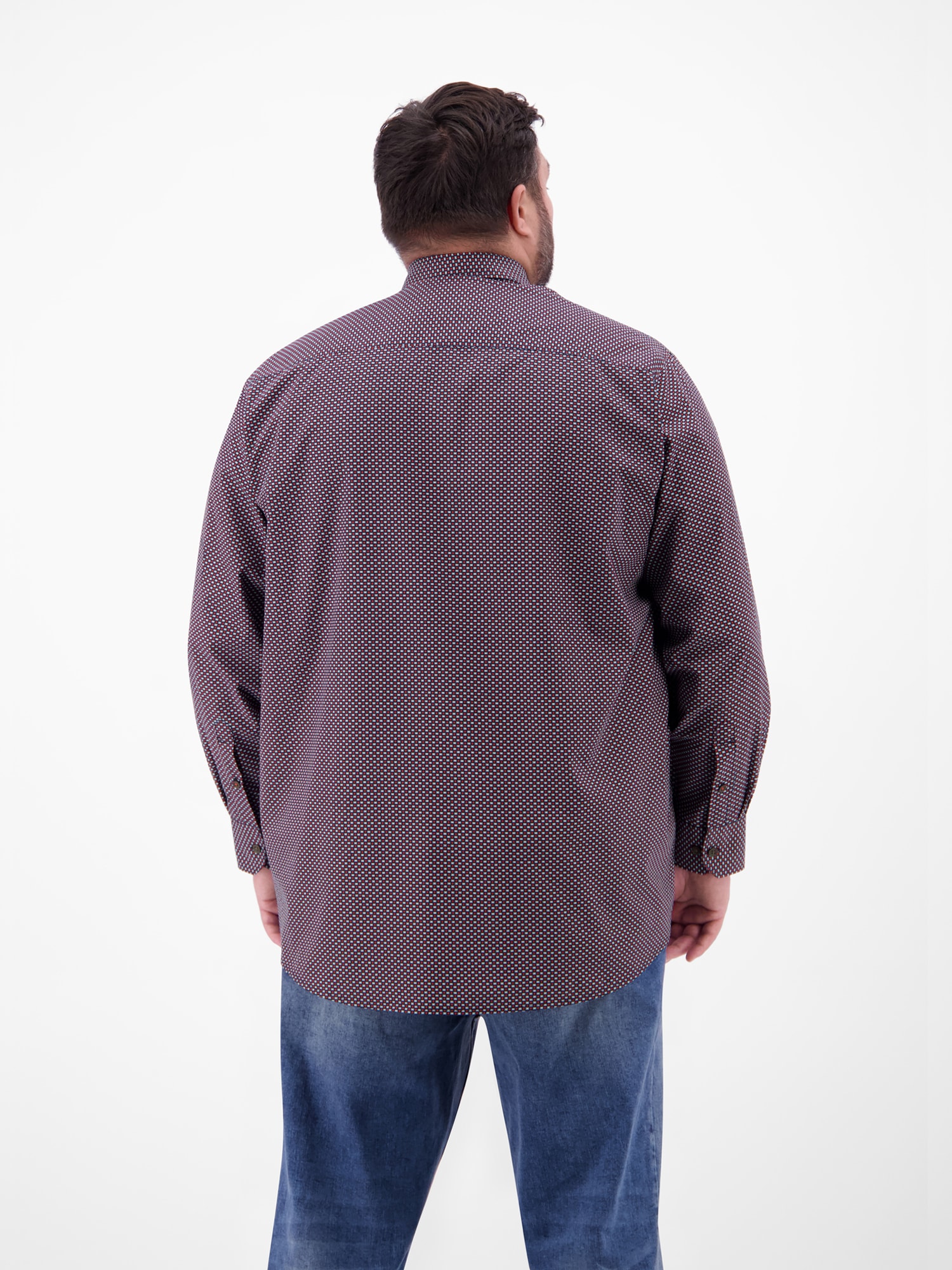 LERROS Chemise à manches longues »Langarmhemd in Übergrössen, dezent gemustert«