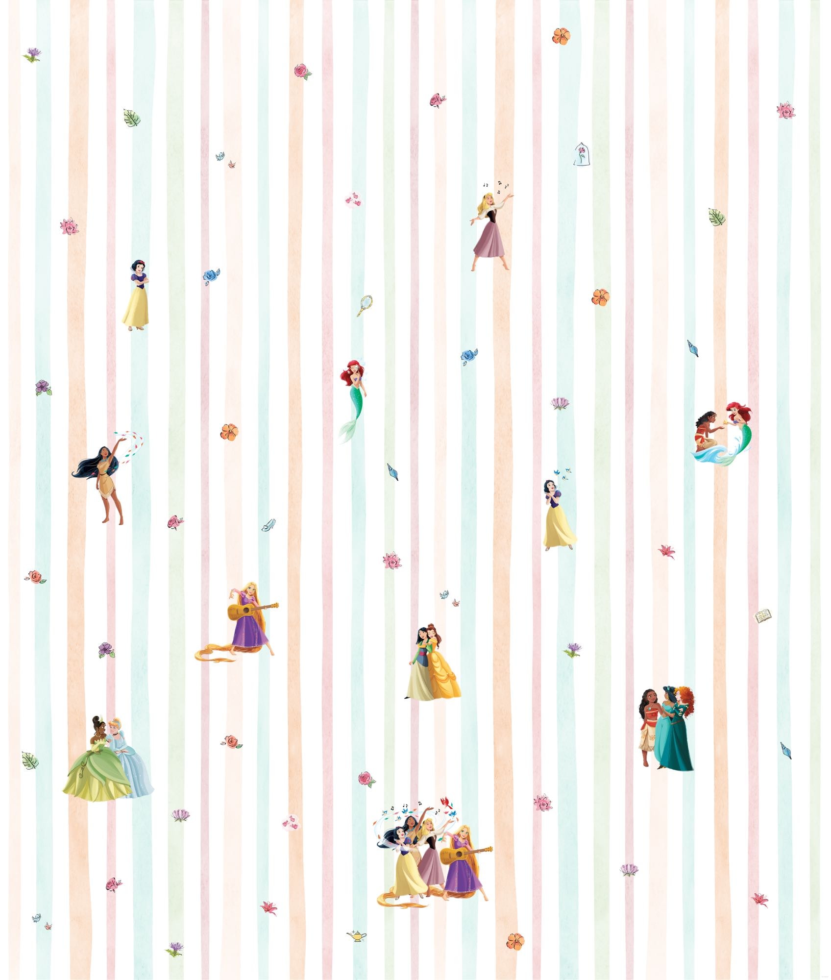 Komar Vliestapete »Disney Princesses Charmix« bedruckt glatt Rolle mit 212 x 250 cm