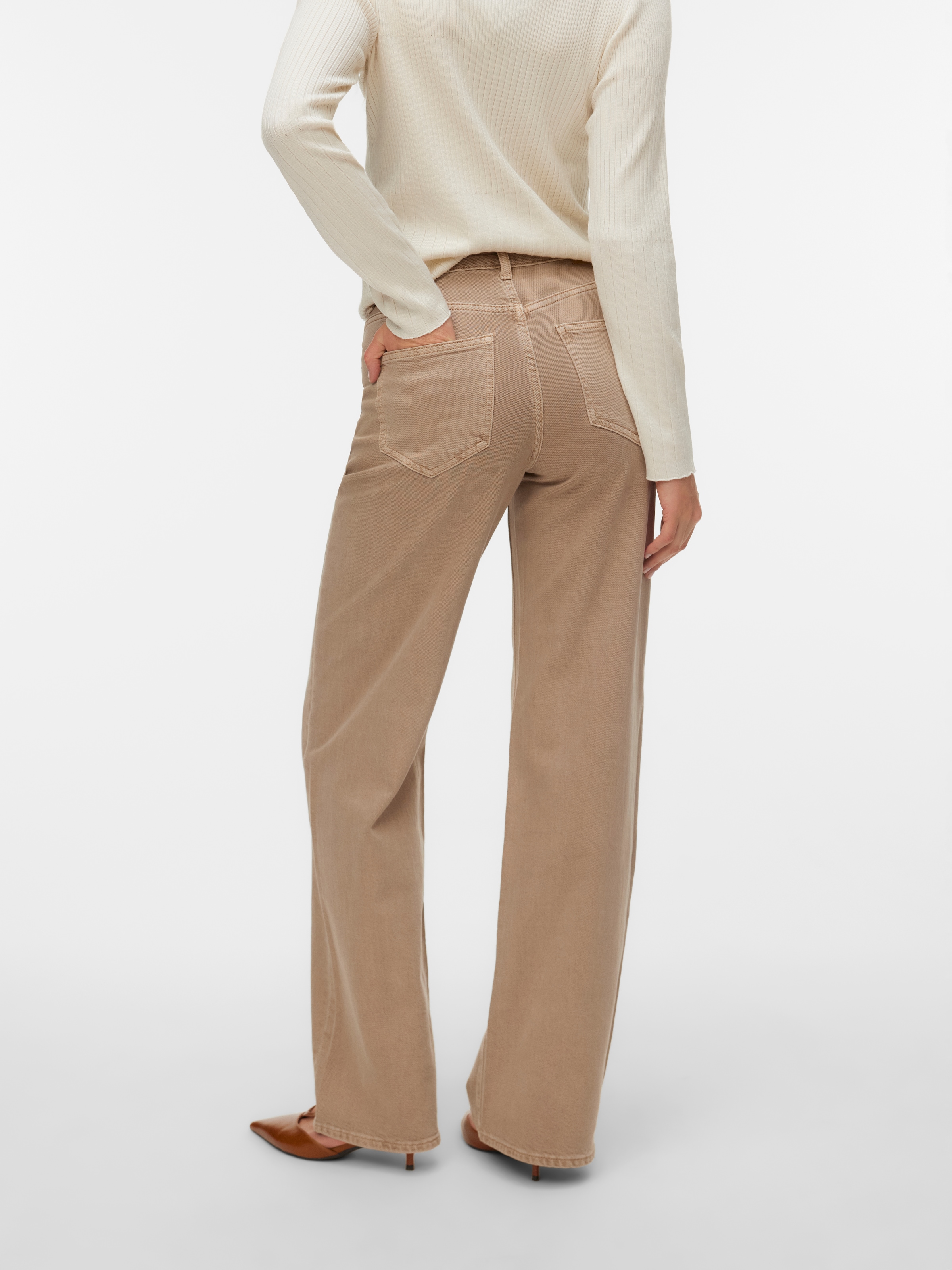 Vero Moda High-waist-Jeans »VMTESSA HR WIDE JEANS COLOR GA NOOS« mit Eingrifftaschen