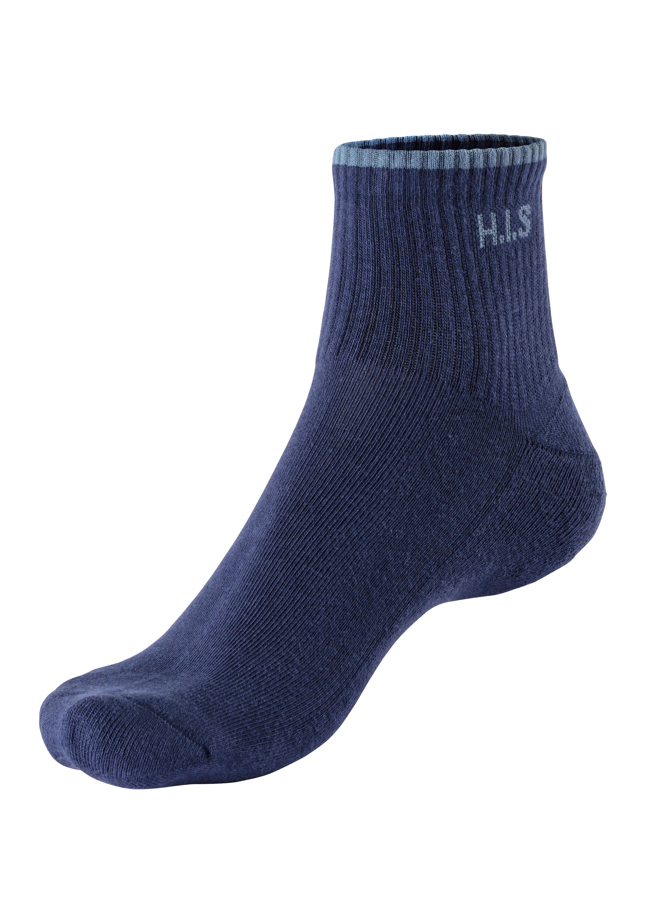 H.I.S Sportsocken, (Packung, 6 Paar), Kurzsocken mit Frottee & verstärkten Belastungszonen