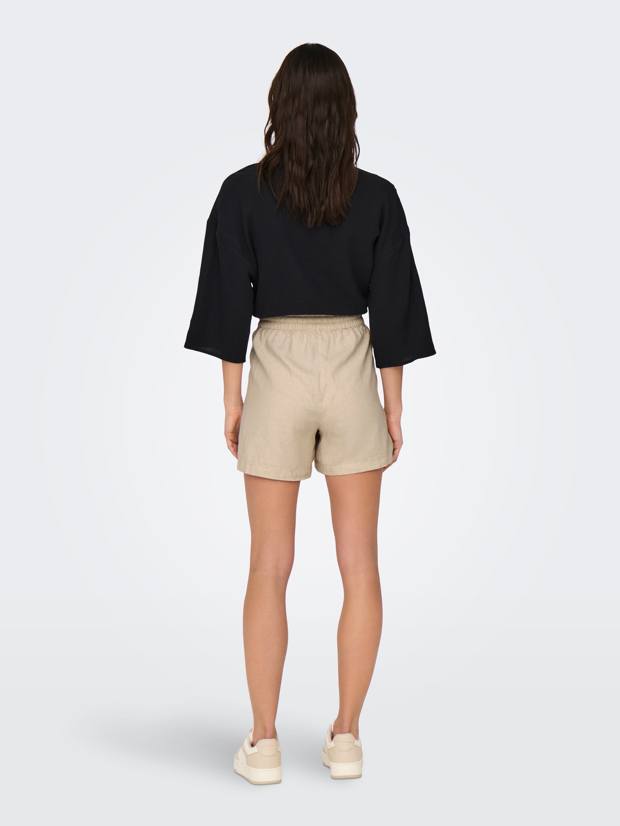 JDY Shorts »JDYSAY HW LINEN STRING SHORTS WVN DIA«  mit Leinen