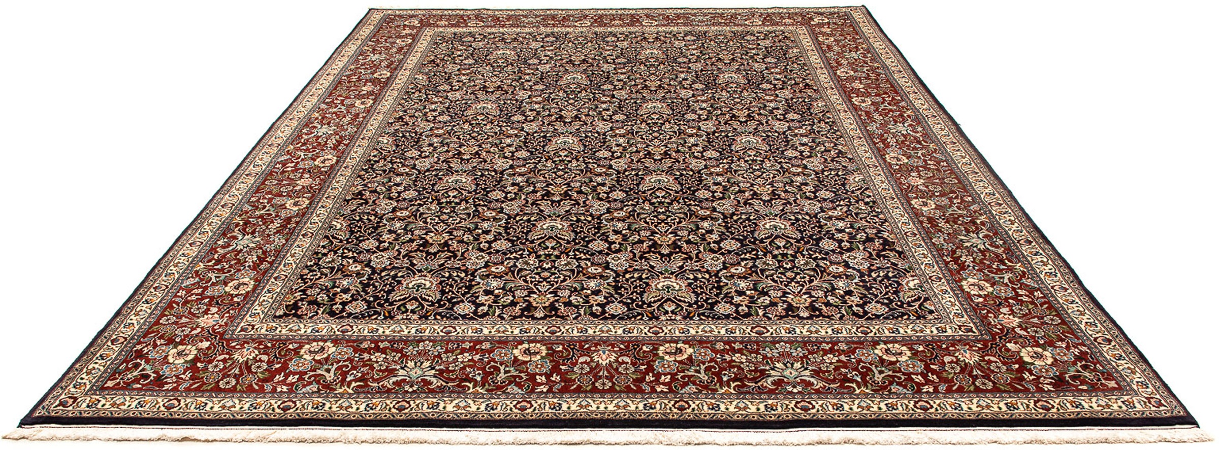 Image of morgenland Orientteppich »Perser - Classic - 345 x 245 cm - dunkelblau«, rechteckig, 10 mm Höhe, Wohnzimmer, Handgeknüpft, Einzelstück mit Zertifikat bei Ackermann Versand Schweiz