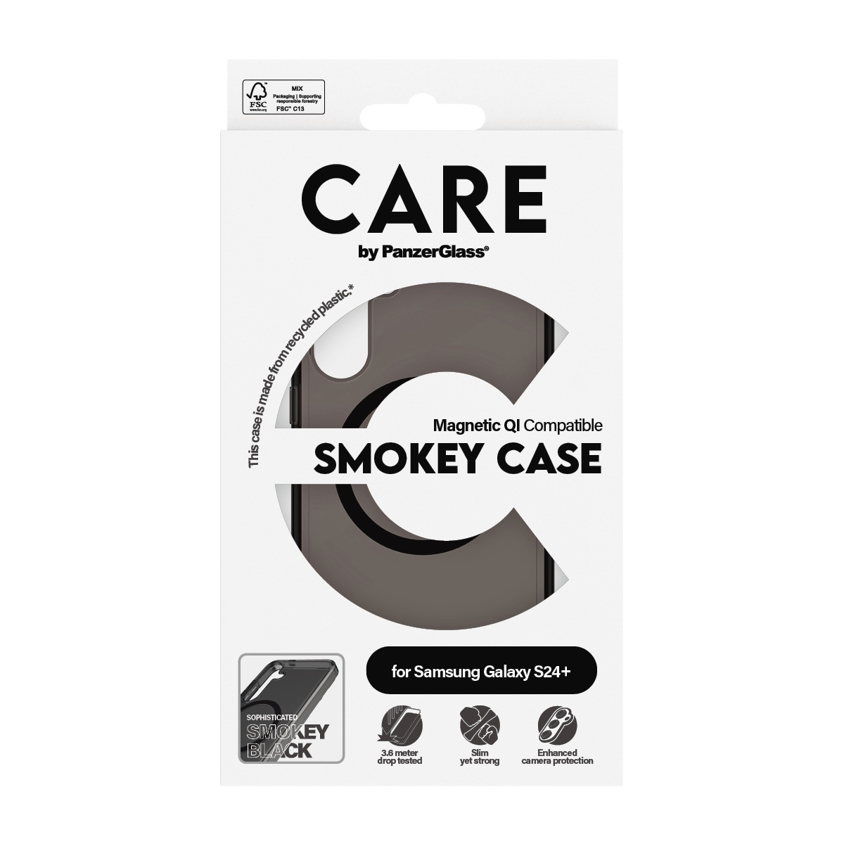 CARE by PanzerGlass Handyhülle »Magnetic Compatible Smokey Case für Samsung Galaxy S24+«, Backcover, Schutzhülle, Handyschutzhülle, Case, Schutzcase, stossfest