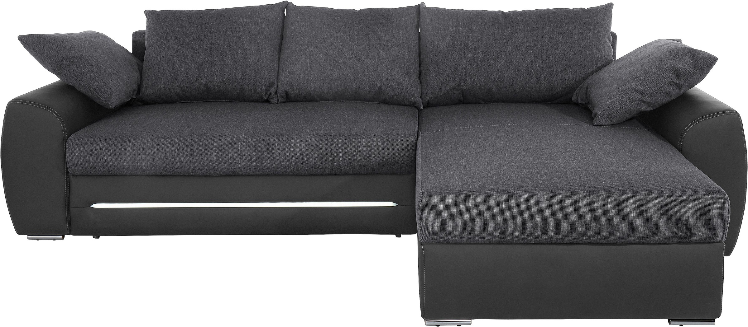 Image of Jockenhöfer Gruppe Ecksofa, inklusive LED-Beleuchtung, mit Bettfunktion und Bettkasten, Recamiere links oder rechts montierbar, inklusive loser Kissen, frei im Raum stellbar bei Ackermann Versand Schweiz