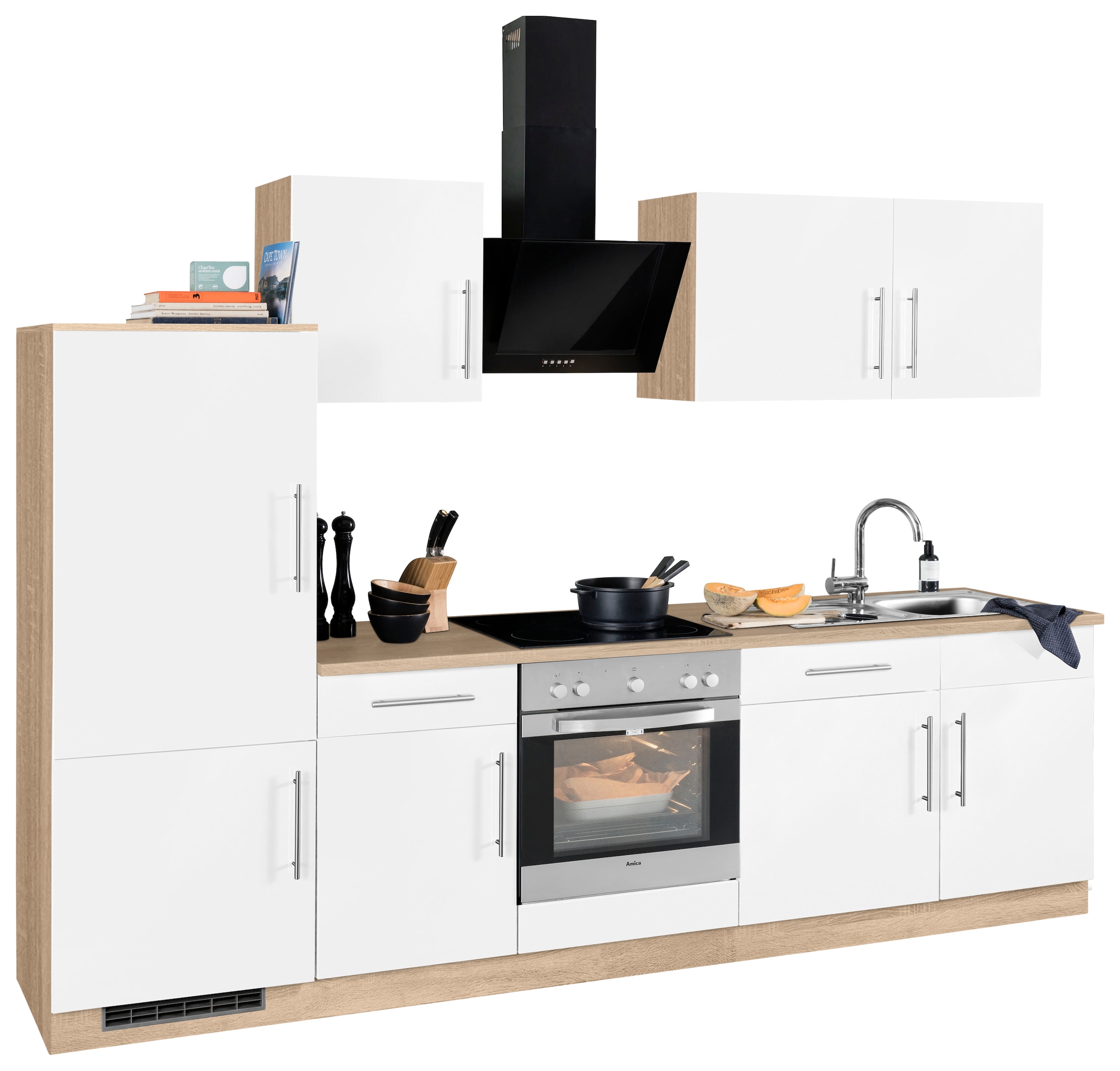 wiho Küchen Küchenzeile "Cali" ohne E-Geräte, Breite 280 cm