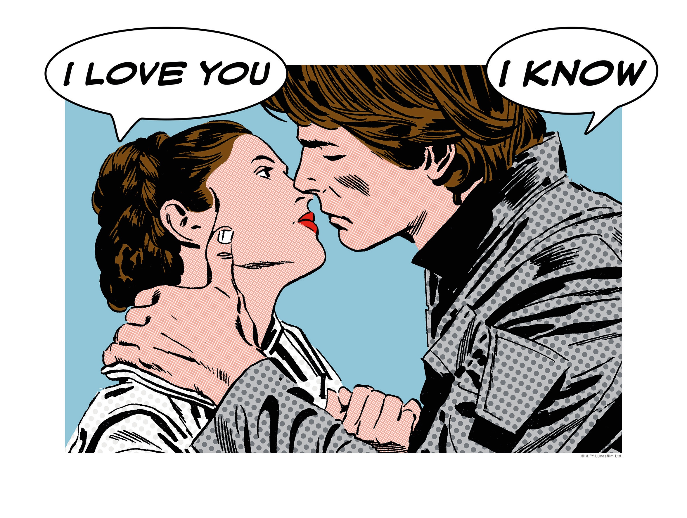 Poster »Star Wars Classic Comic Quote Leia Han«, Star Wars, (1 St.), Kinderzimmer,...