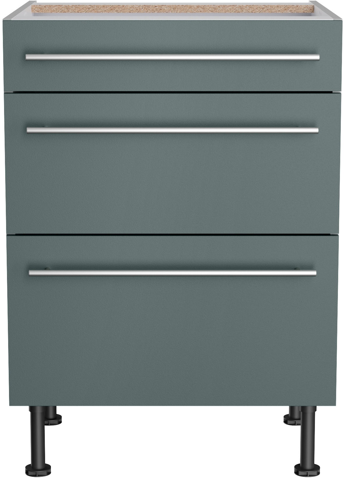 KOCHSTATION Unterschrank »KS-Bern2«, Breite 60 cm, 1 Schubkasten, 2 Auszüge