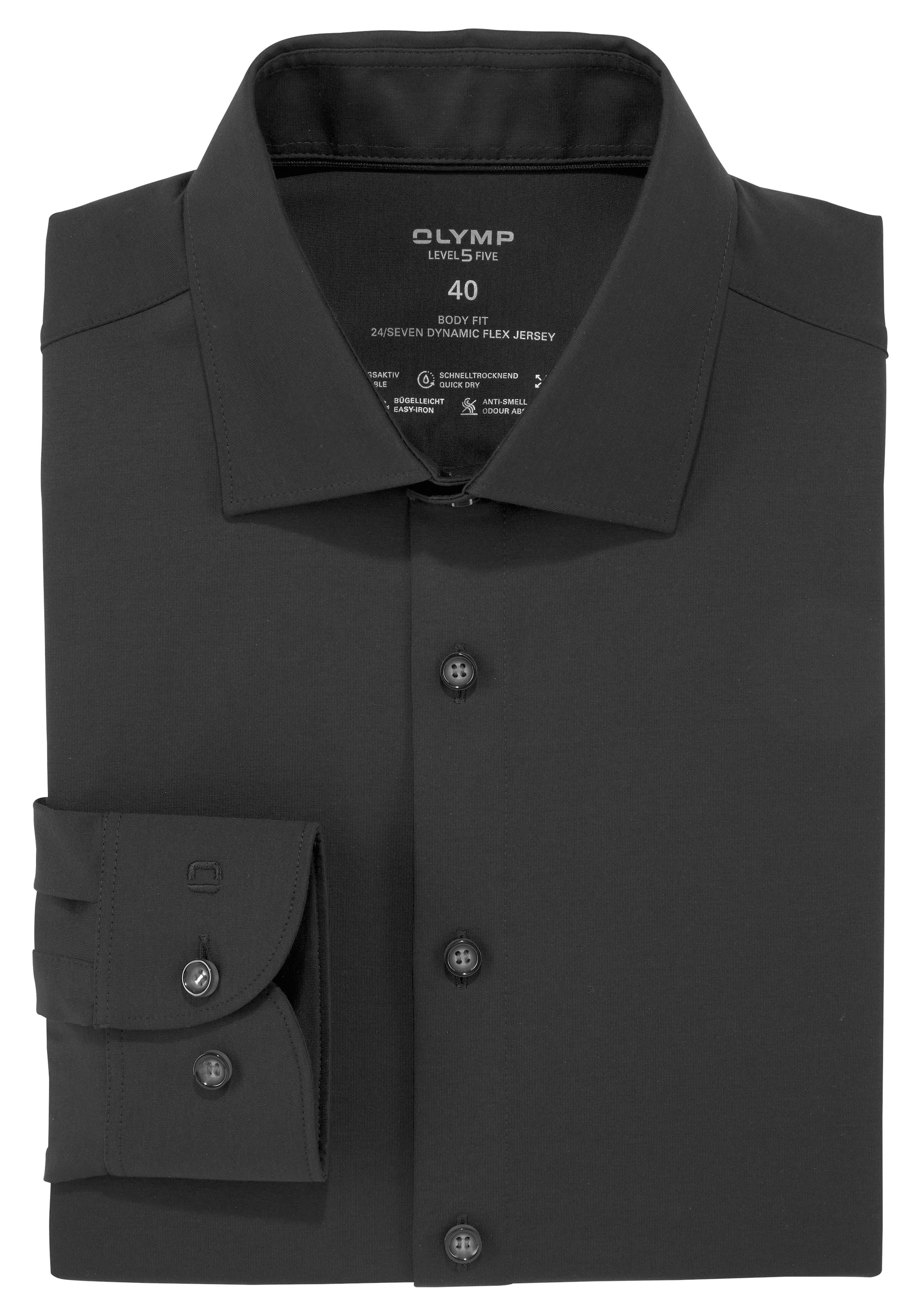 OLYMP Chemise d'affaires »Level Five body fit Jerseyshirt« in Jersey Qualität
