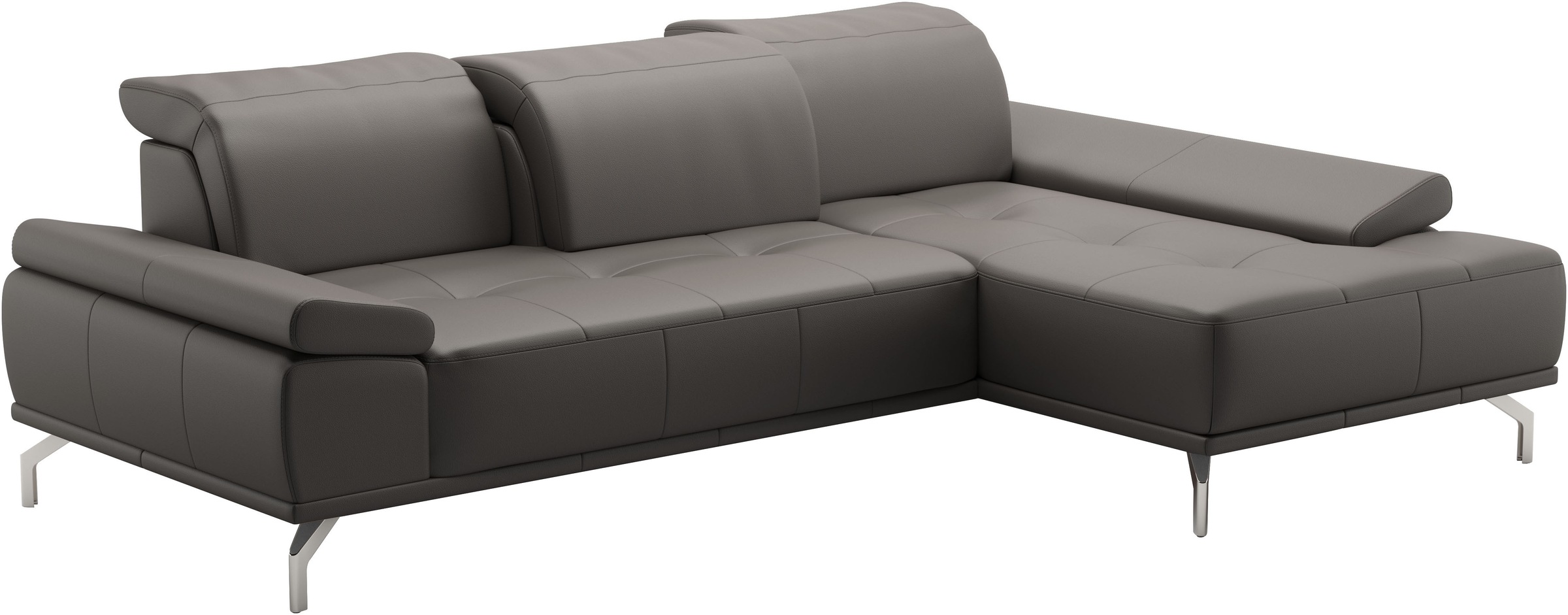 Places of Style Ecksofa »Caluna«, Inkl.Sitztiefenverstellung, wahlweise mit Kopf- und Armteilverstellung